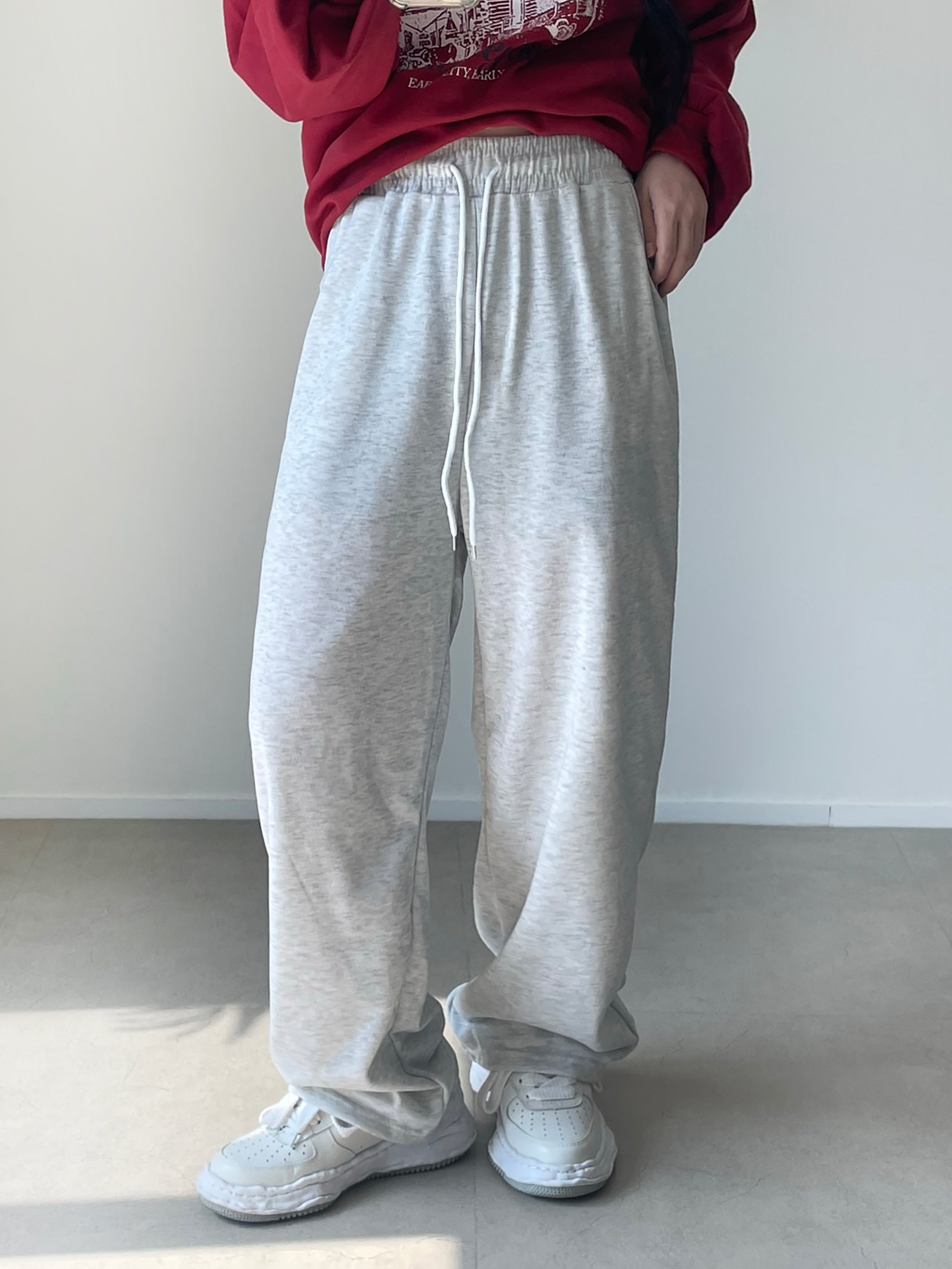 W cotton sweat pants