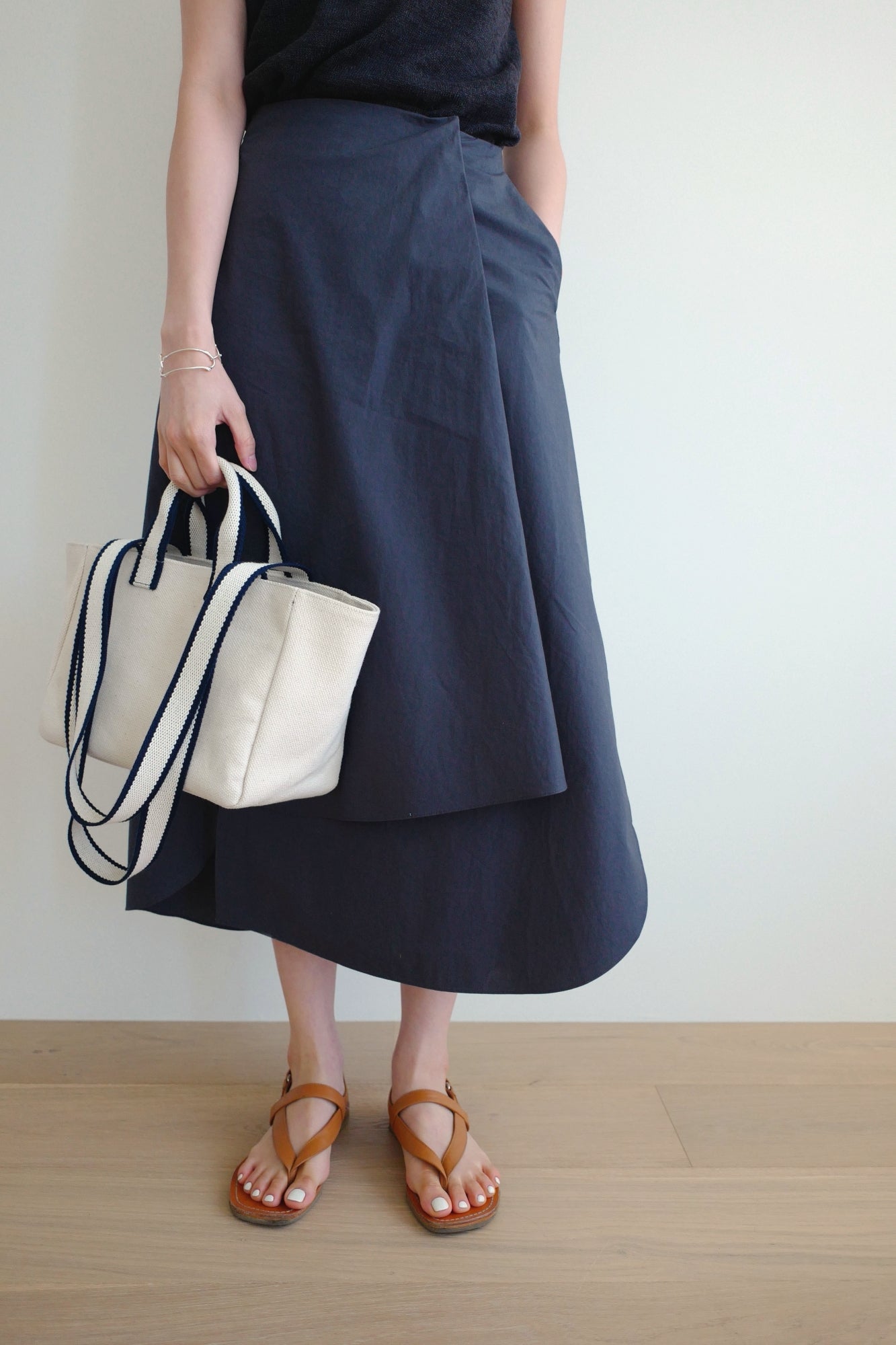 Mini Two-tone Strap Bag (Ivory)