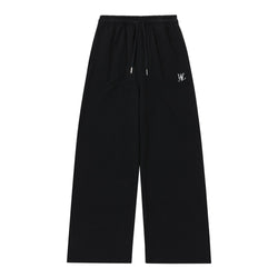 Signature relax wide pants - BLACK