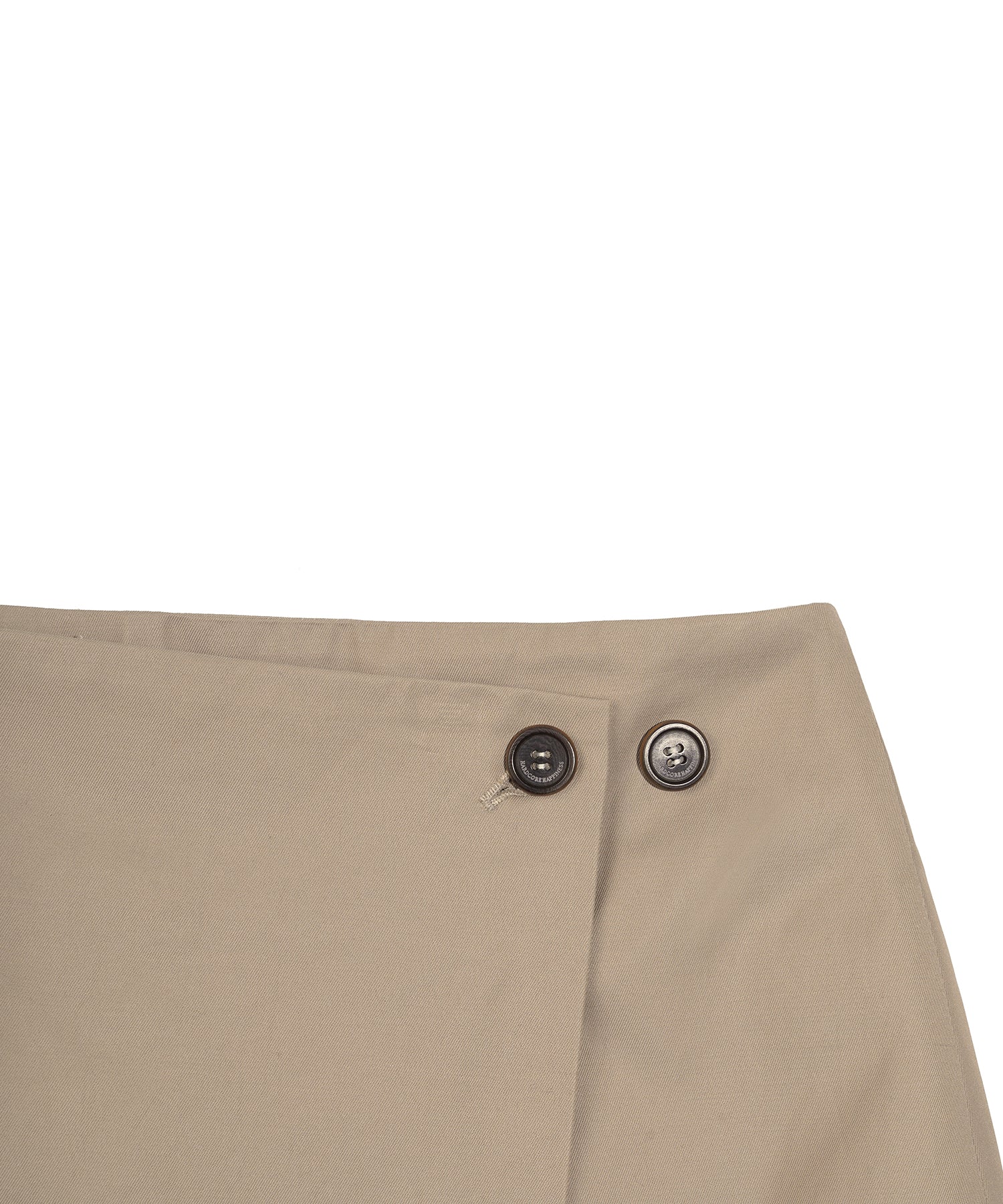 Happiness two button wrap skirt_beige