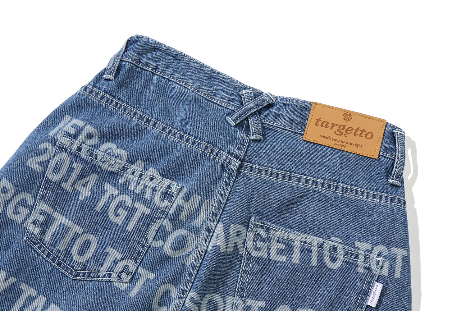 LETTERING WASHING DENIM PANTS(INDIGO)