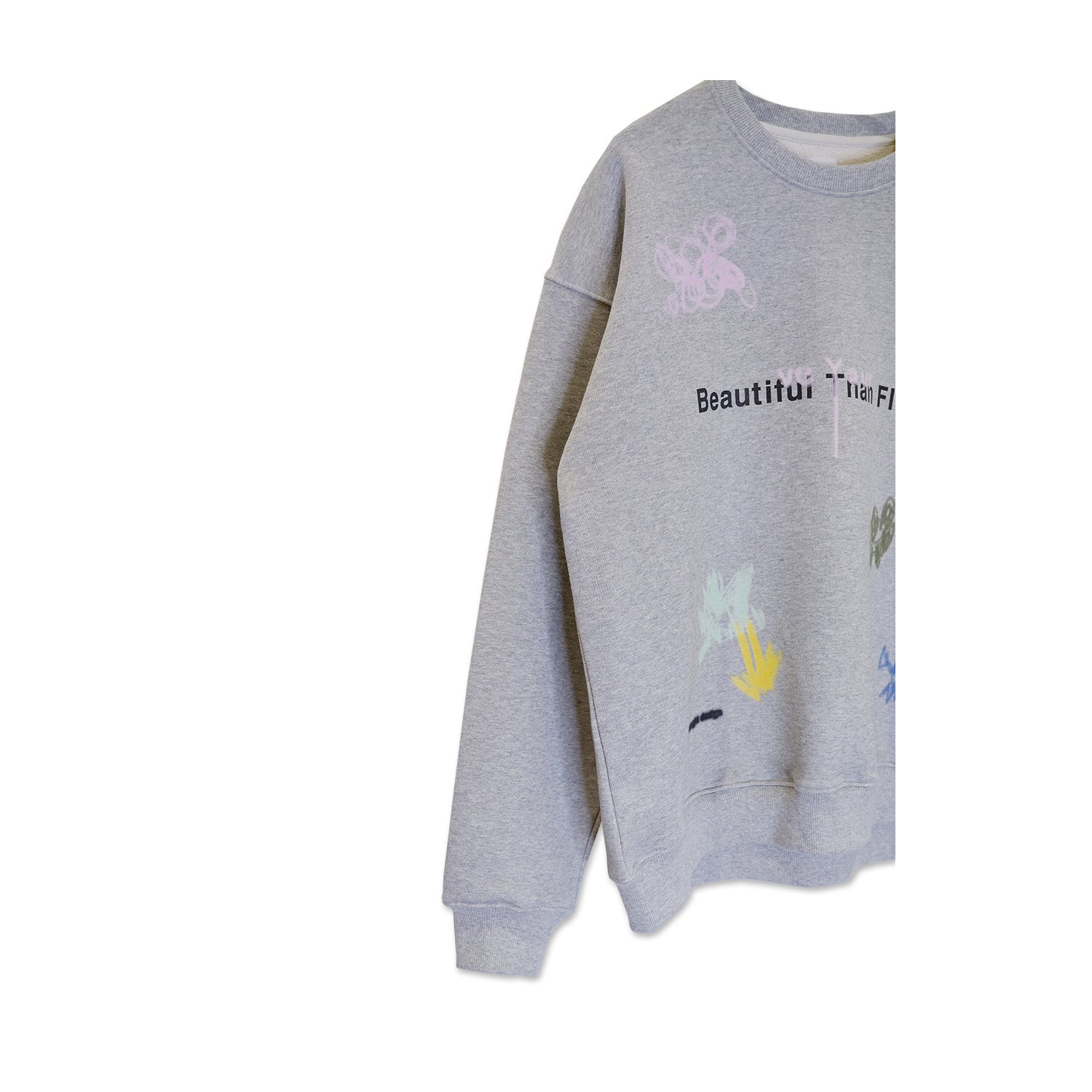 Beautiful Than Flowers Sweatshirts / Grey