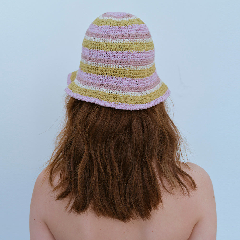 HANDMADE STRIPE BUCKET HAT