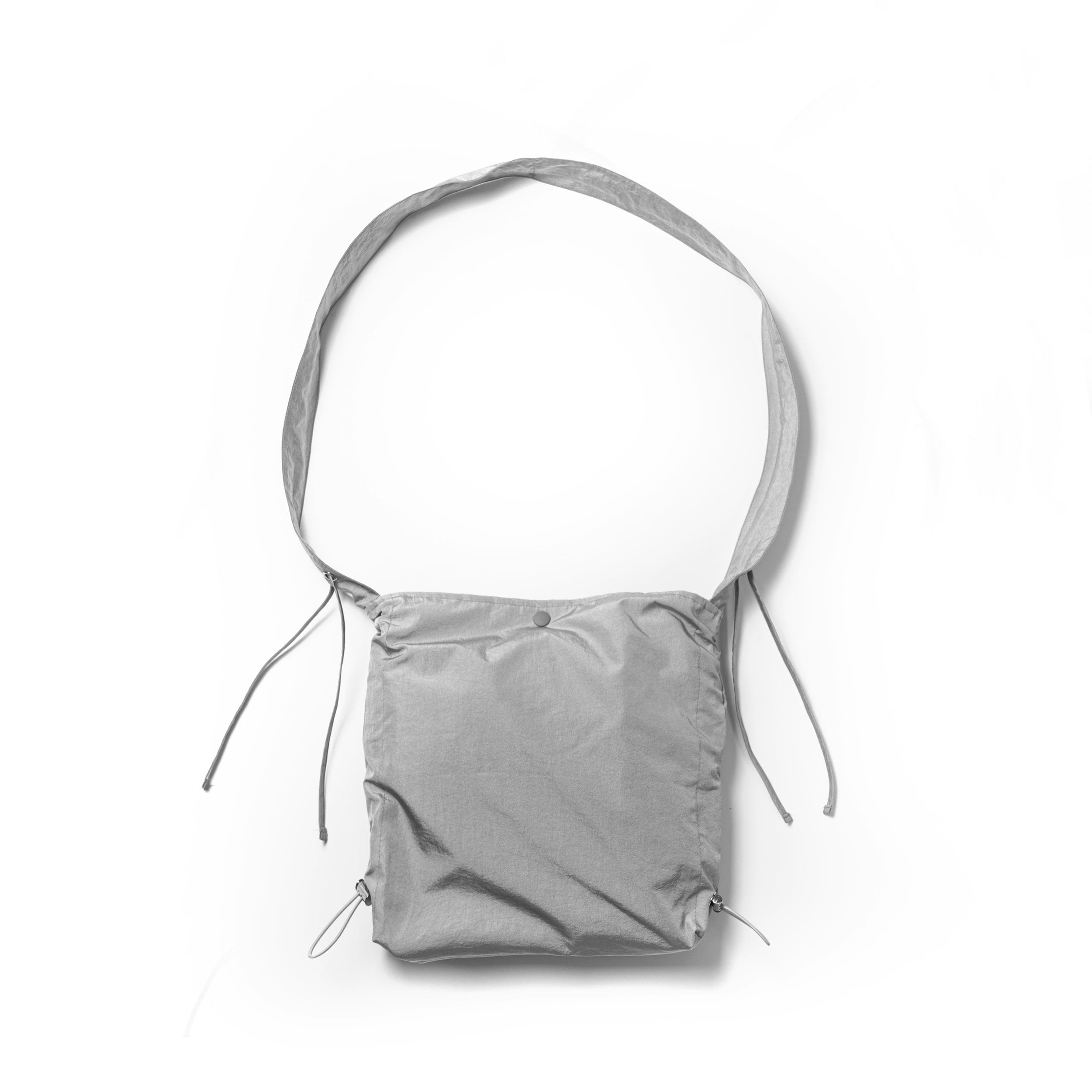 NYLON SHIRRING CROSS BAG(GREY)