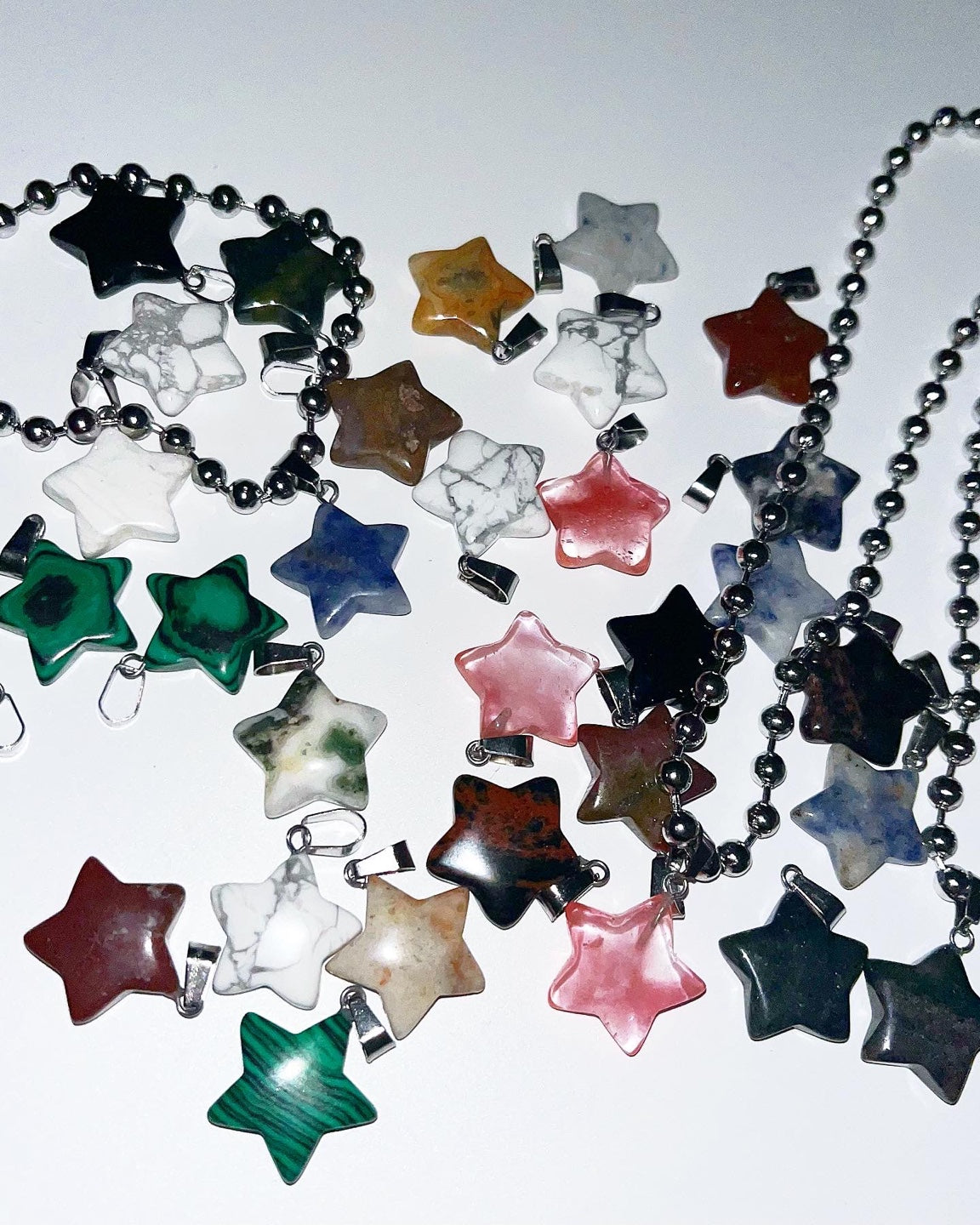 Antique star ball chain necklace (8color)