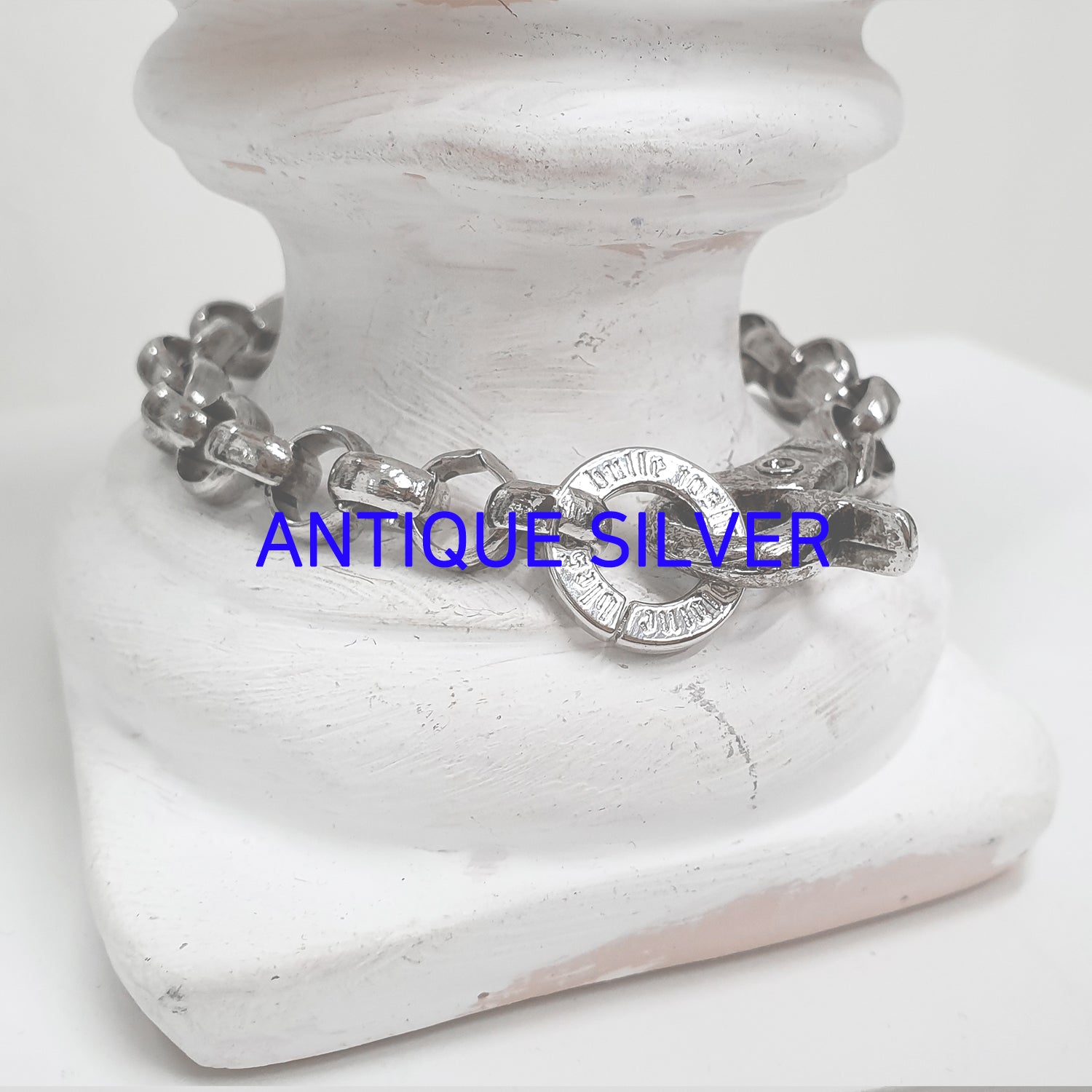 [BLESSEDBULLET]8mm O chain bracelet_dark silver