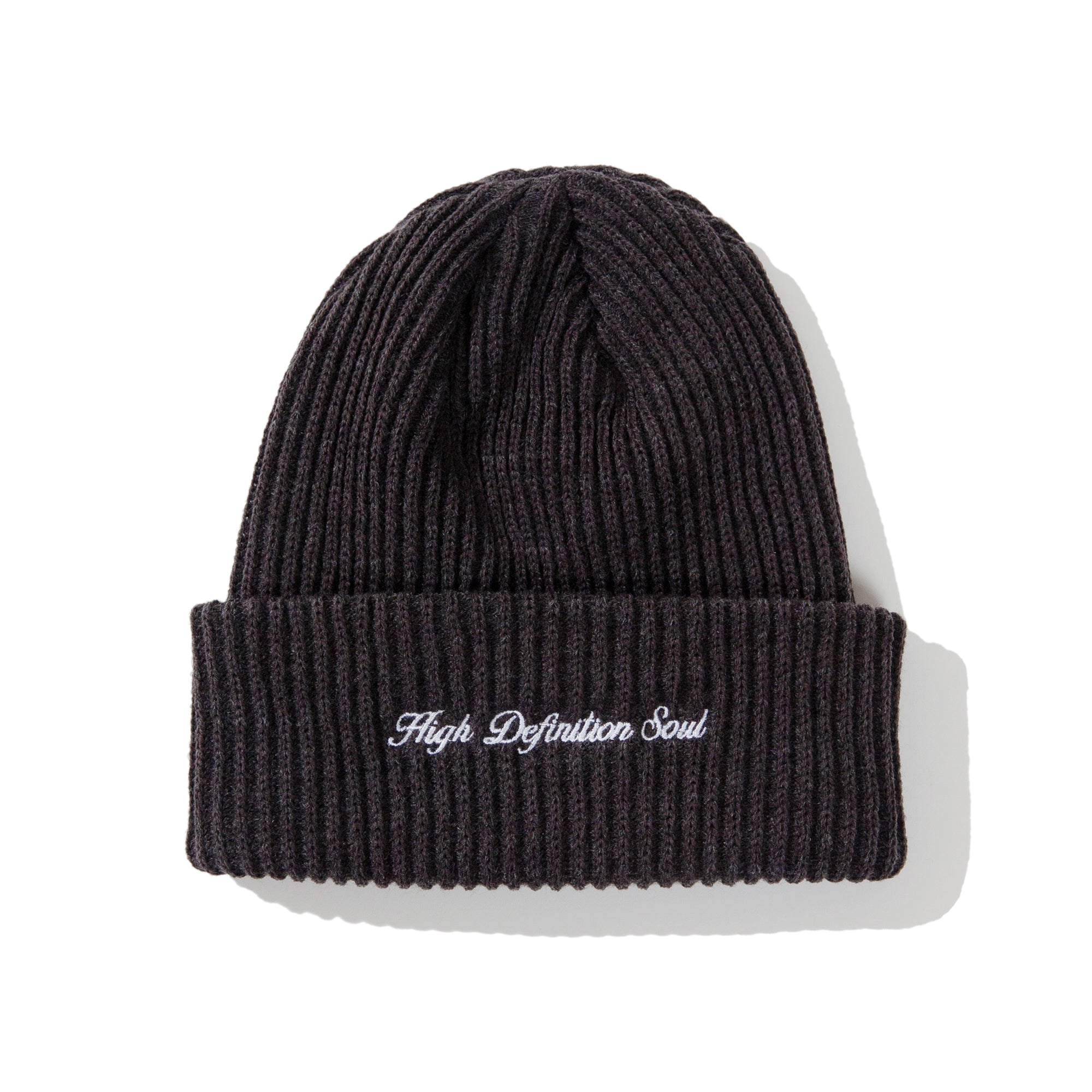 CURSIVE LOGO BEANIE - CHARCOAL