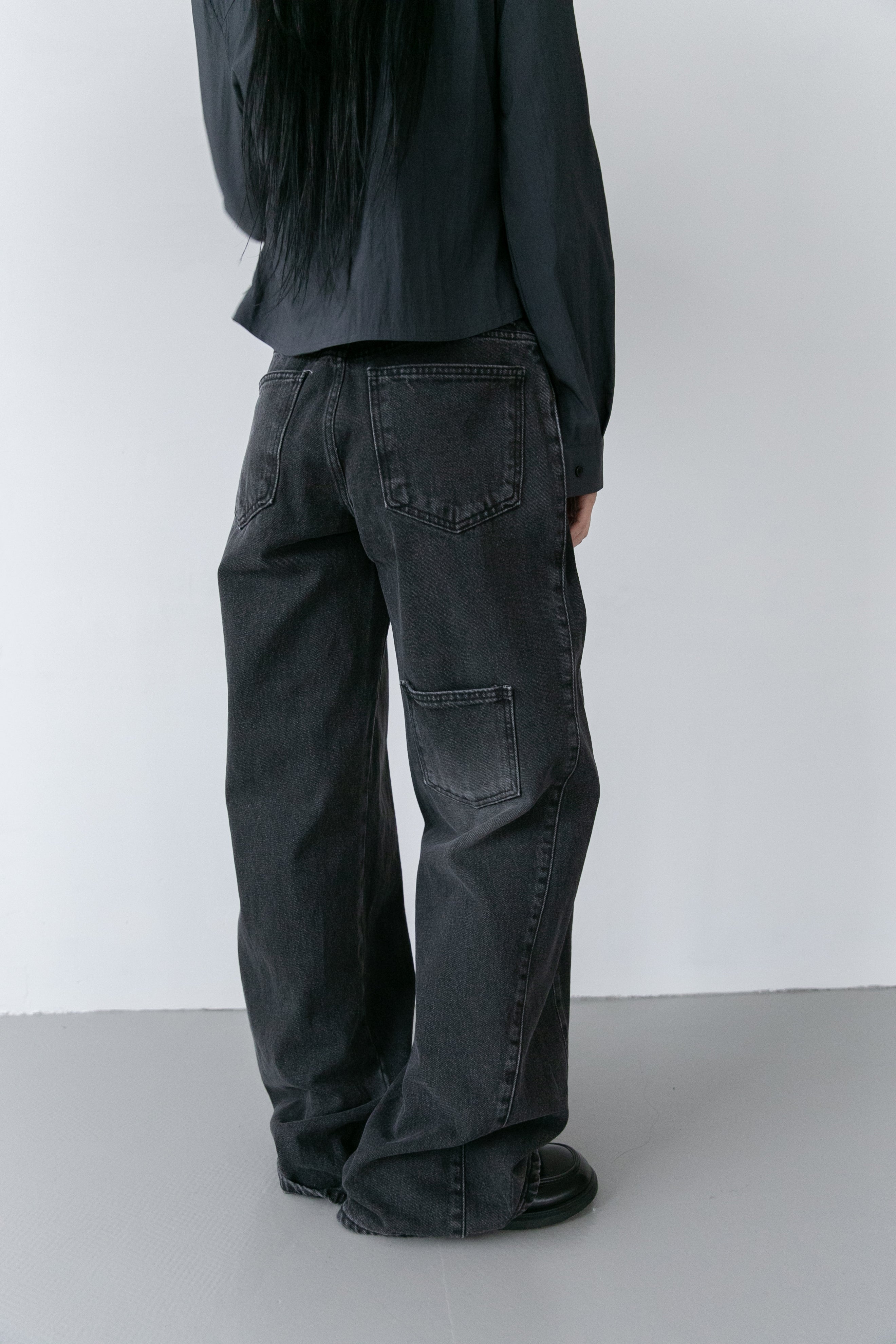 side flit pocket denim pants(2colors)