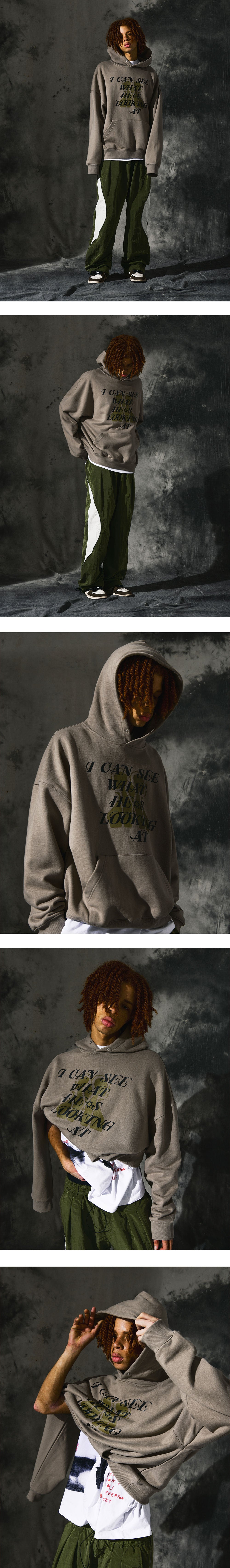 [Heavy Cotton]I See hoodie_Beige Brown