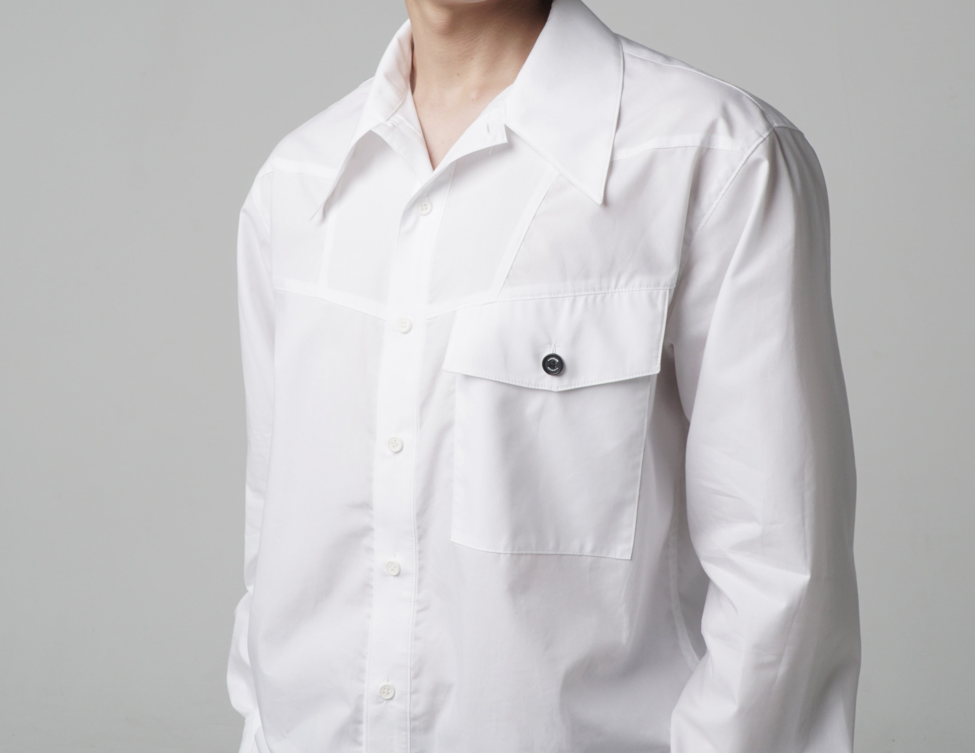 K.A.F PANEL SHIRT IN COTTON WH