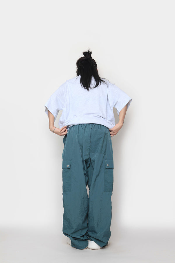 Snap Wide Cargo Pants