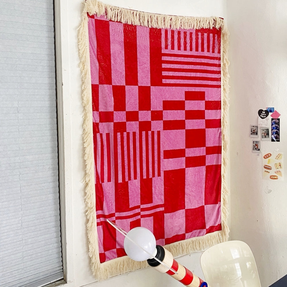 Checker ripe blanket (Red&Pink)