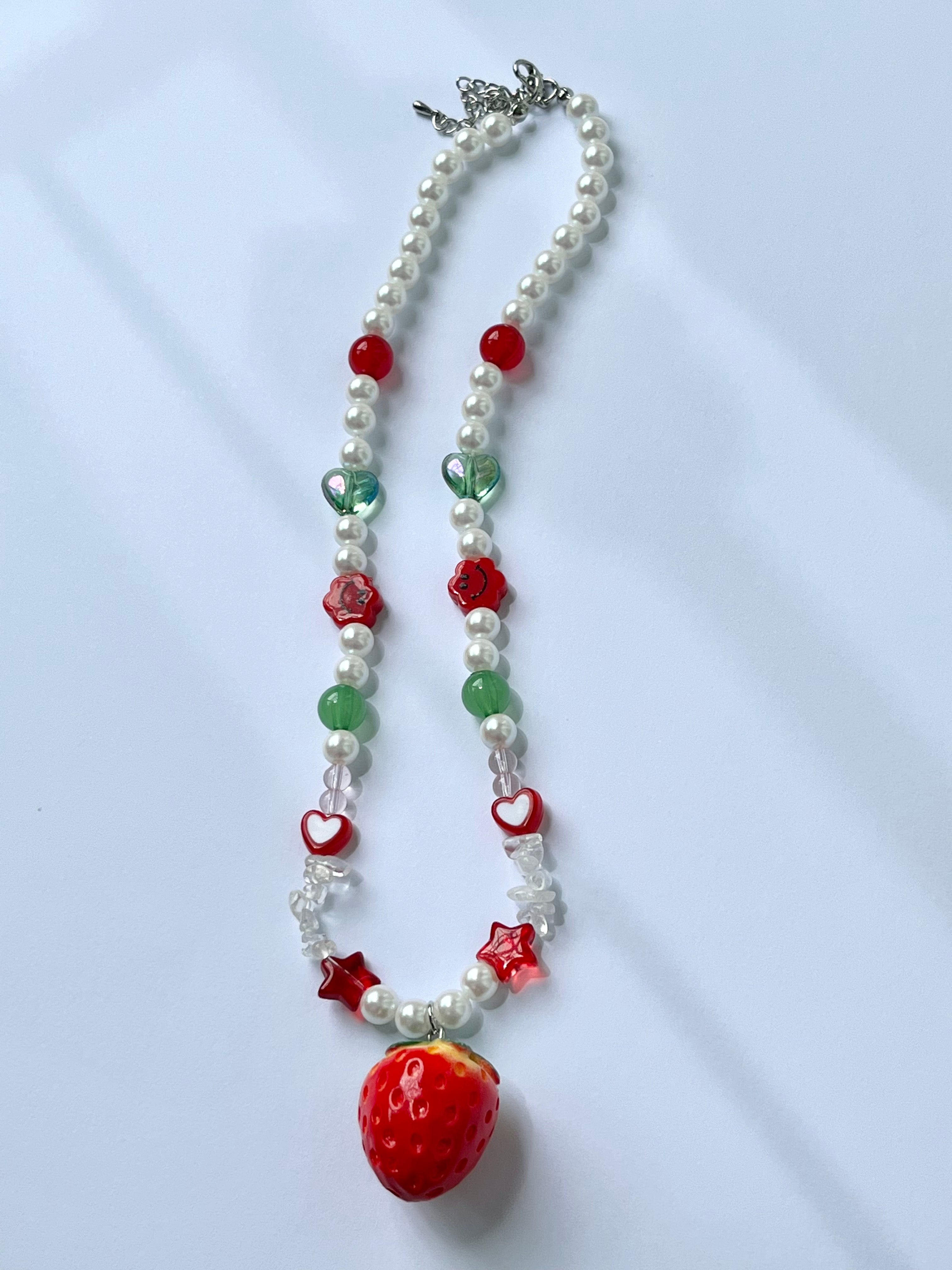 [STAYC sumin/Rocket Punch Juri] MADE strawberry red Necklace