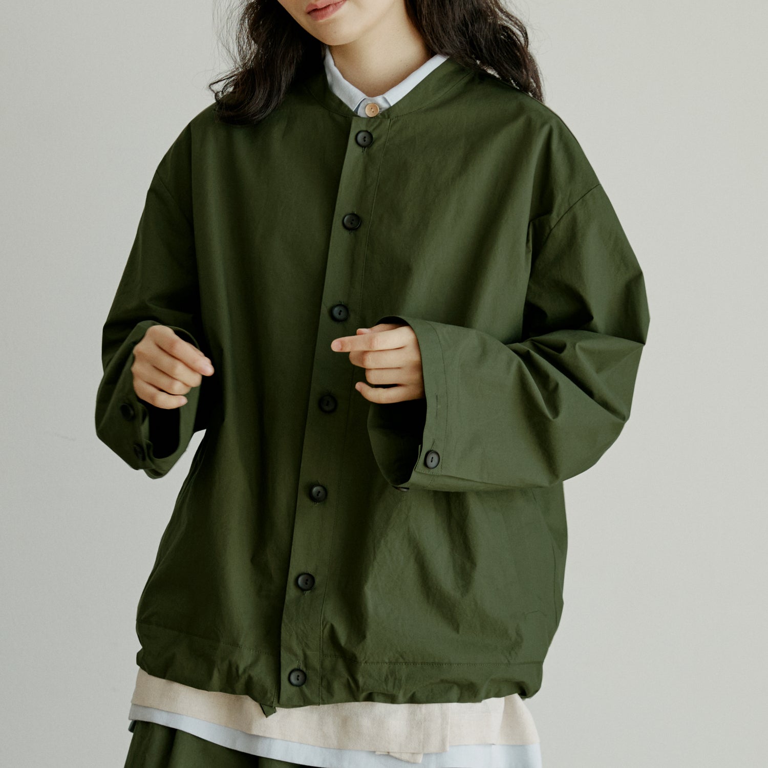 unisex stadium jacket khaki