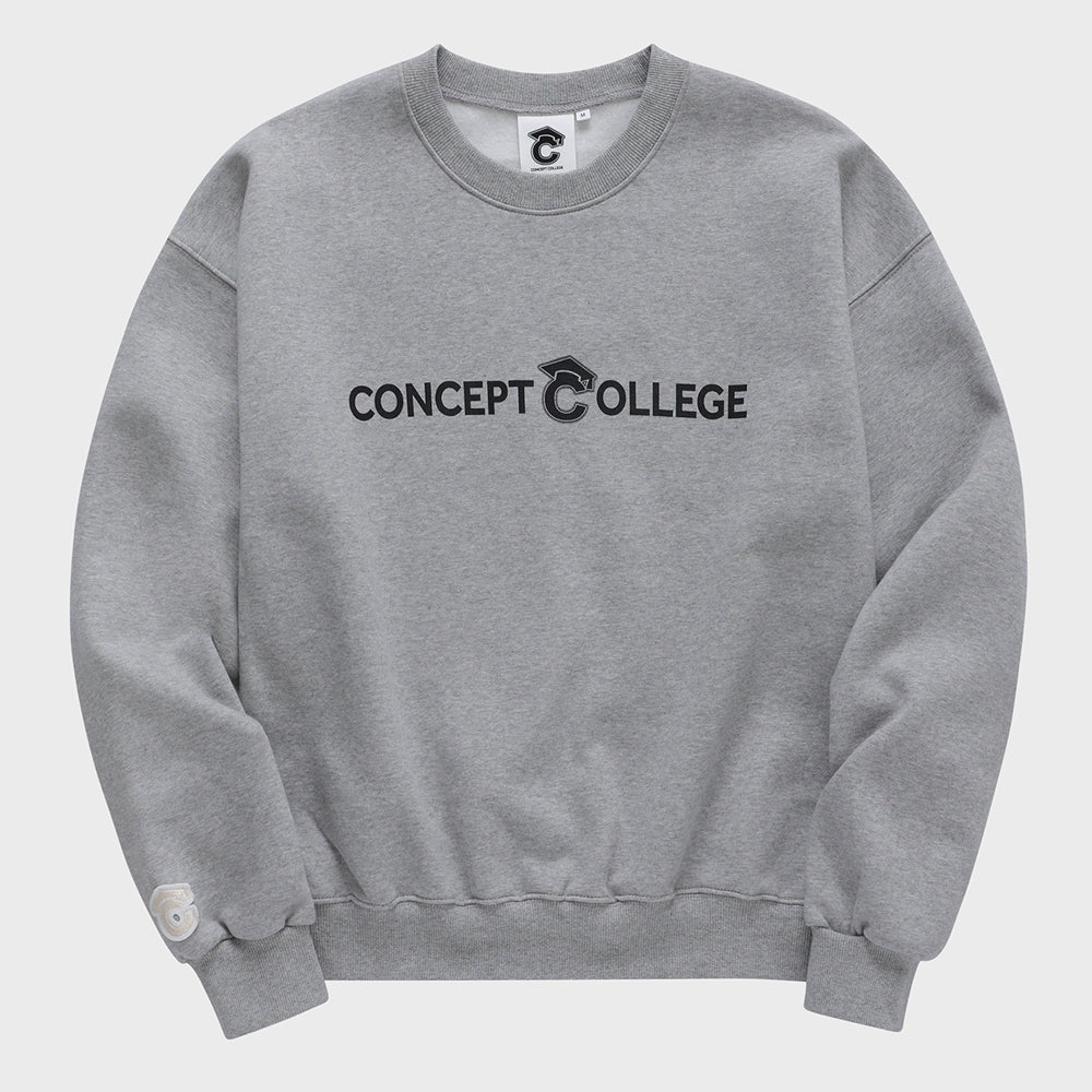 ベーシックラインロゴスウェットシャツ・グレー［ユニセックス］/ Basic Line Logo Unisex Gray Sweat Shirt