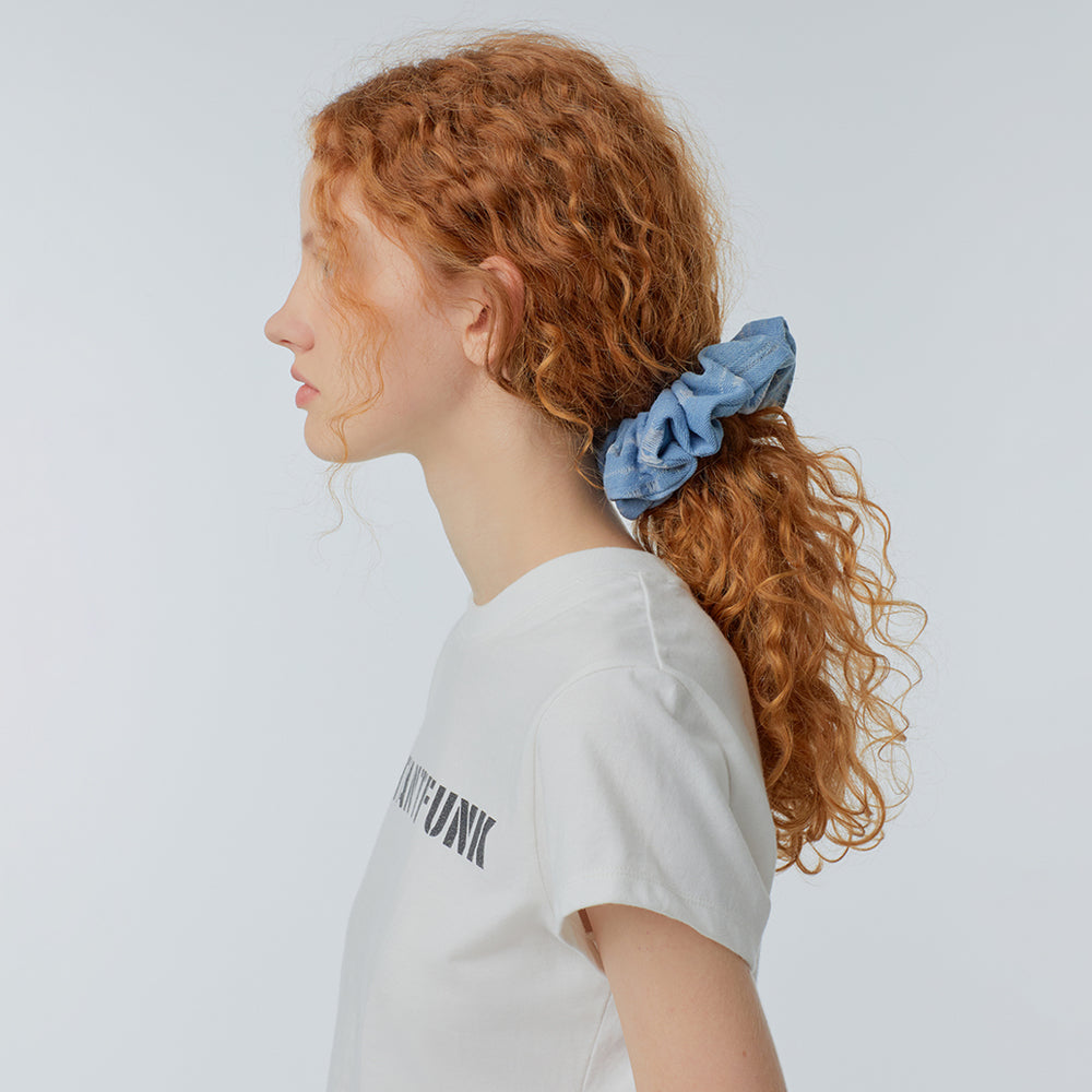 Denim hair scrunchie