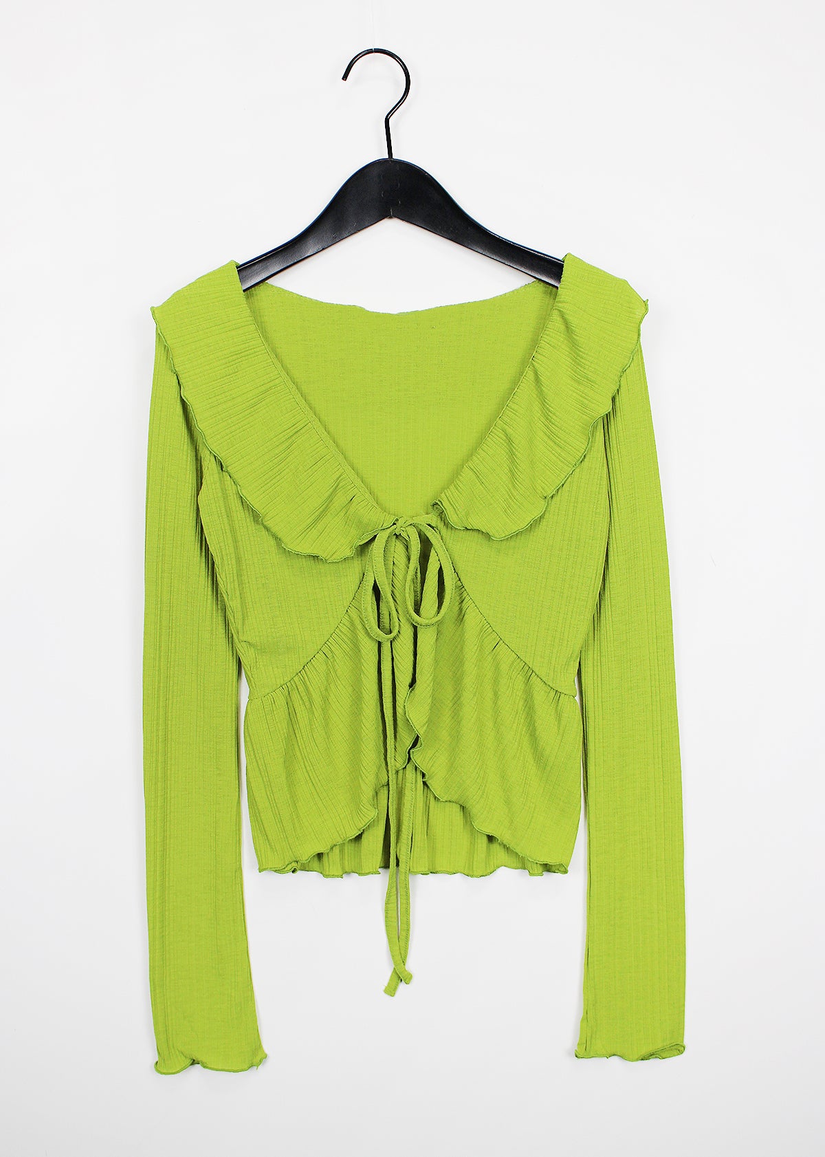 Pleated Ruffle Cardigan (4color)