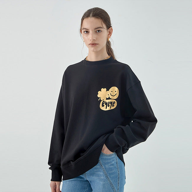 EYEYE LUCKY LOGO SWEATSHIRT_BLACK (EEOO3WSR02W)