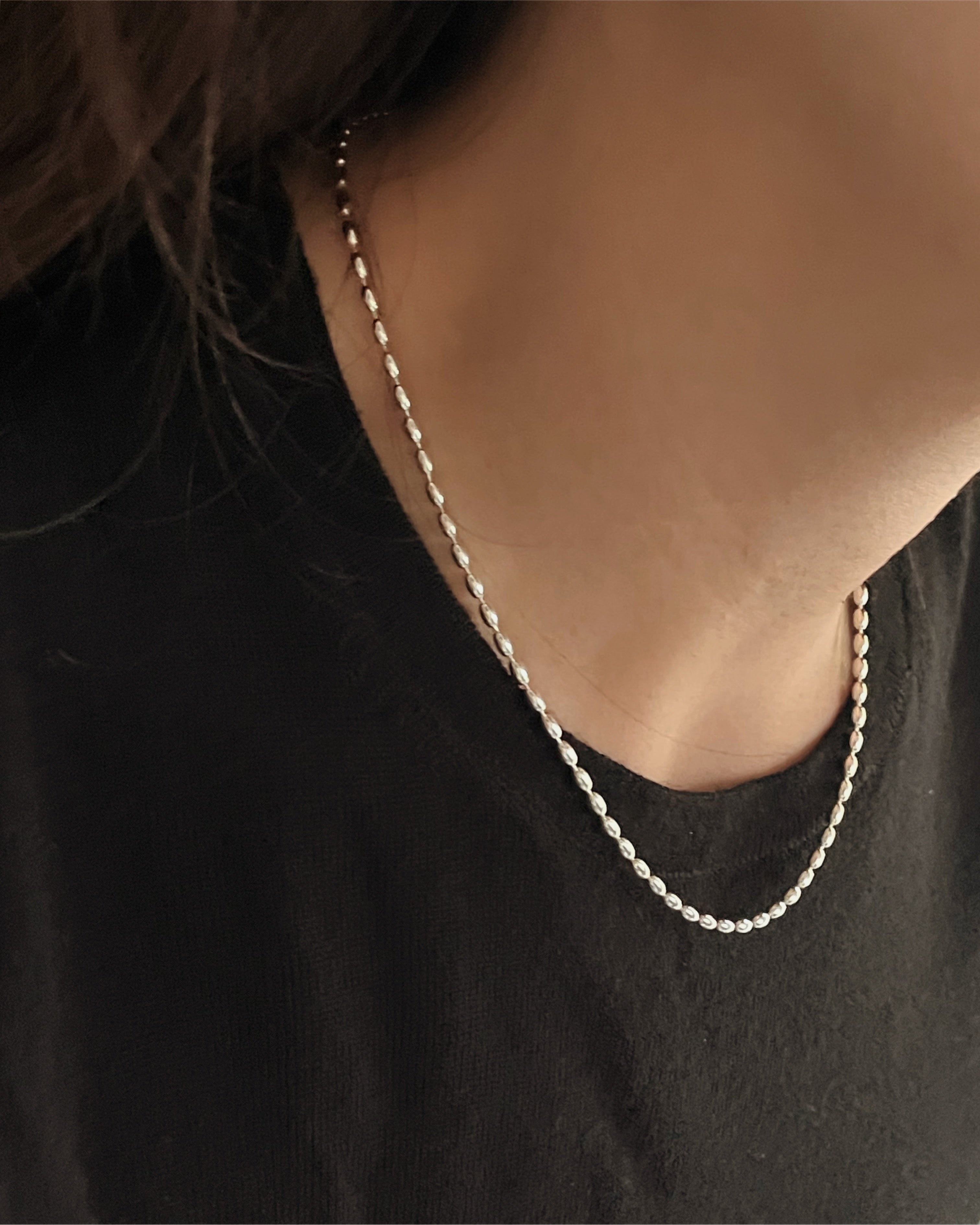 [Silver925] oar Classic Riz Silver Necklace