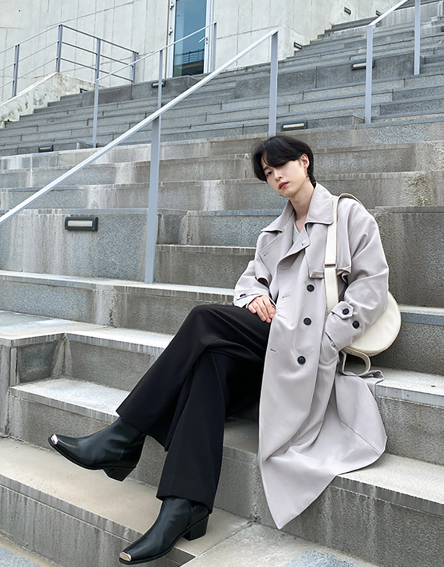 Solid-Colored Trench Coat