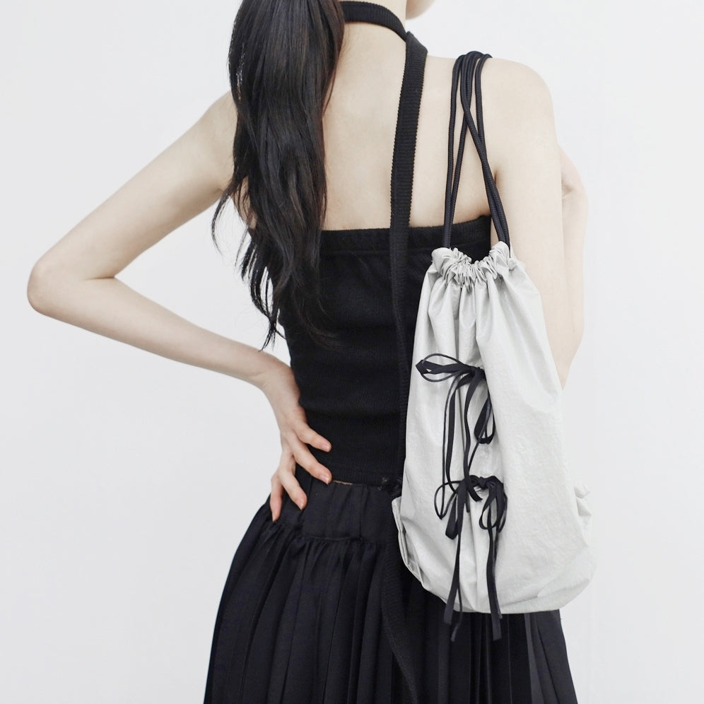 Xion Double Ribbon String Backpack