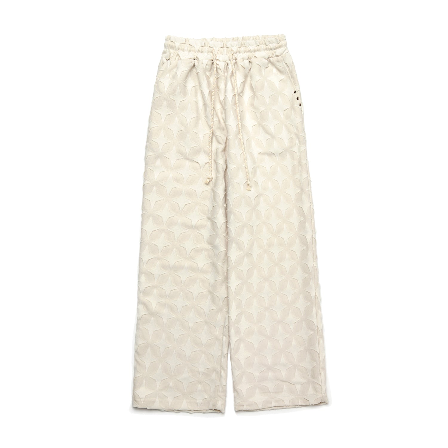 STAR JACQUARD BANDING PANTS_ECRU