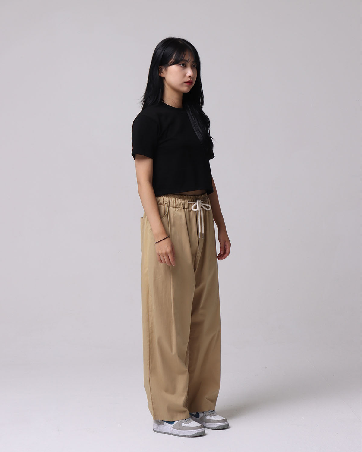 Noodle Strap Banding Wide Pants_3color