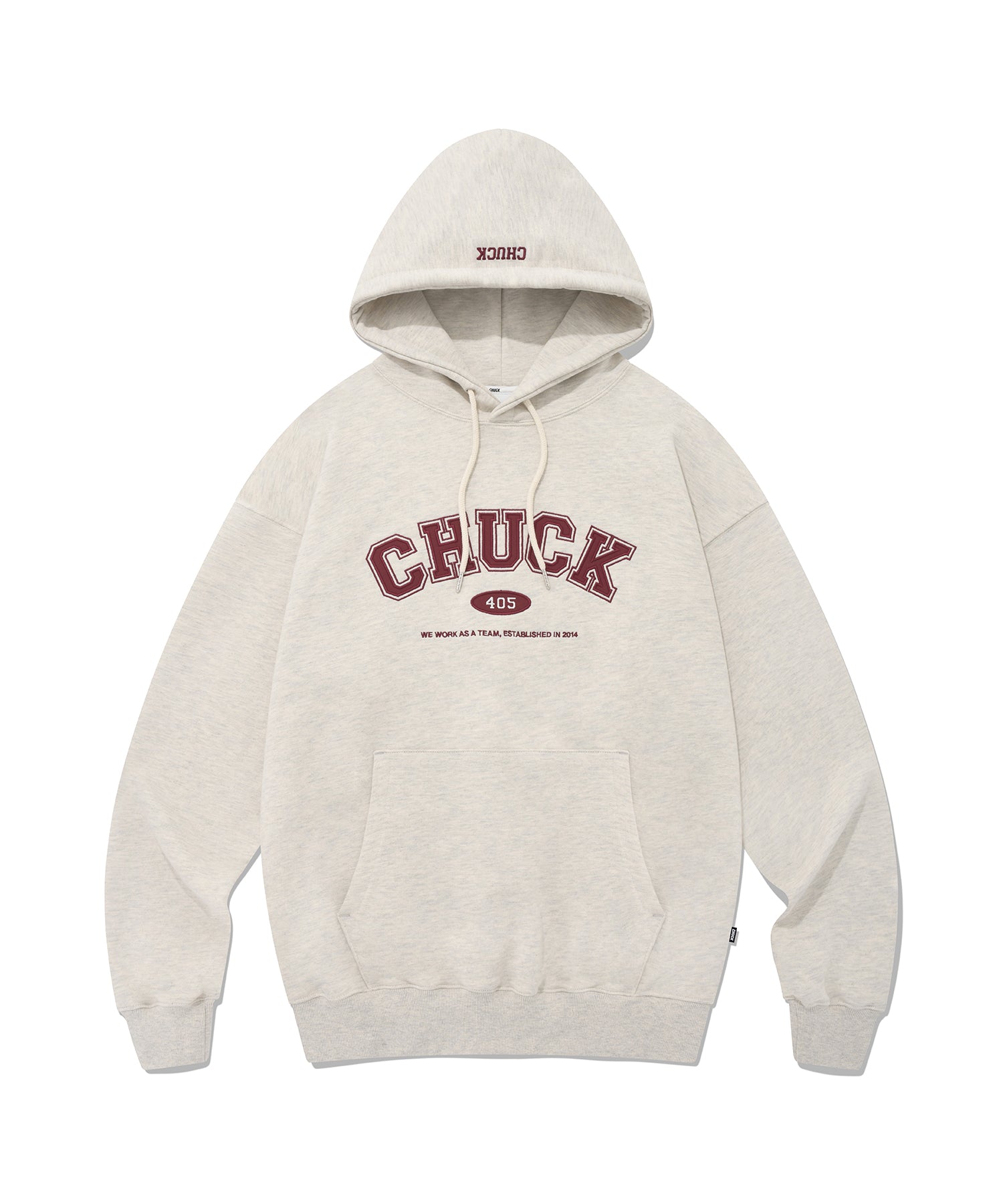 CHUCKアプリケアーチロゴフーディ / CHUCK APPLIQUE ARCH LOGO HOODIE (OATMEAL)