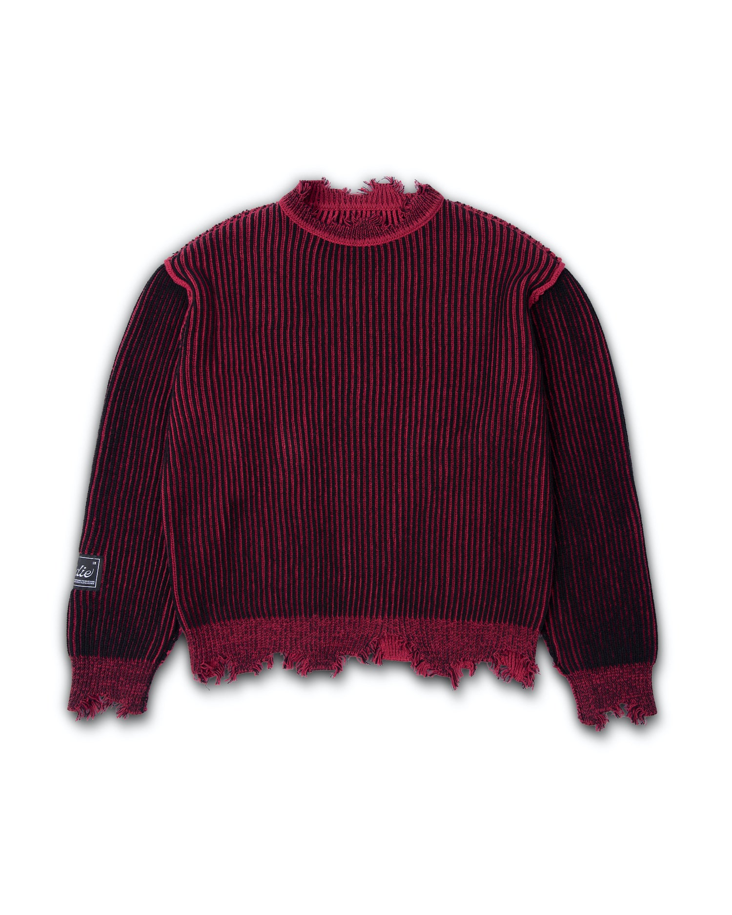 BR DISTRESSED RIB KNIT SWEATER