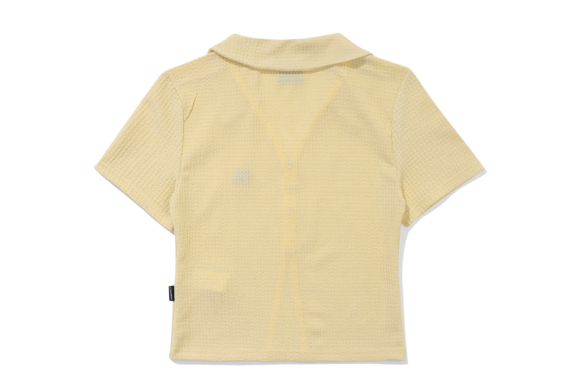 OPEN COLLAR KNIT CARDIGAN_LIGHT YELLOW