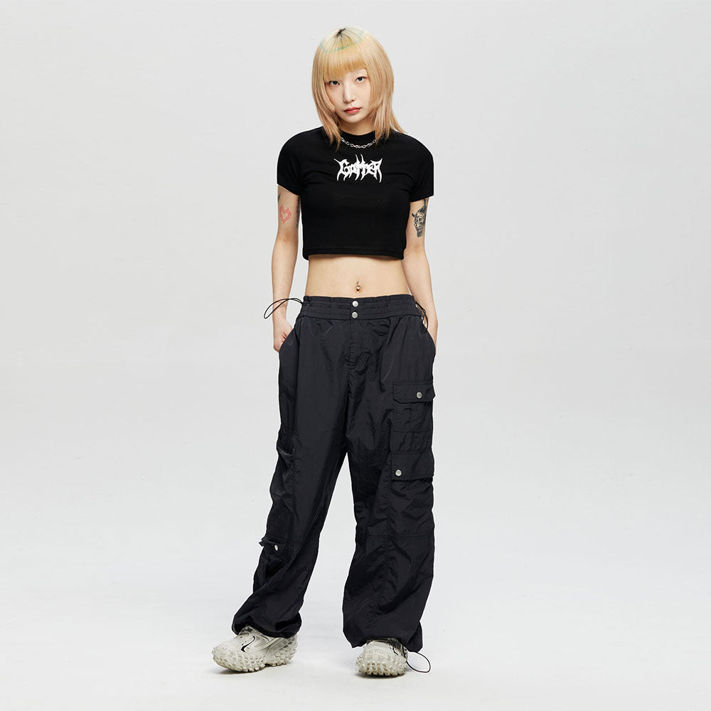 GOTTER BIG LOGO CROP T-SHIRT_BK