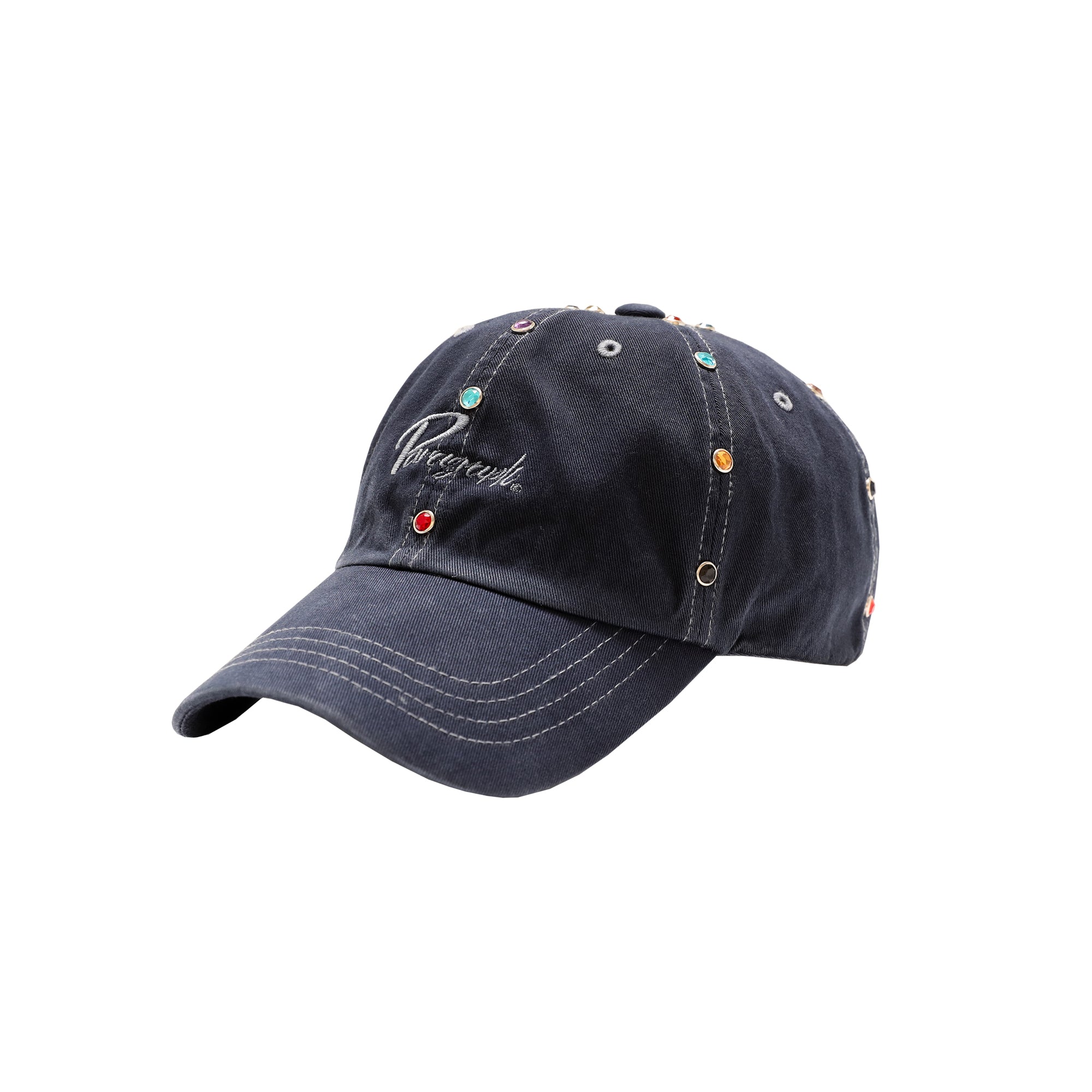 SCRIPT LOGO  GEM STONE CAP