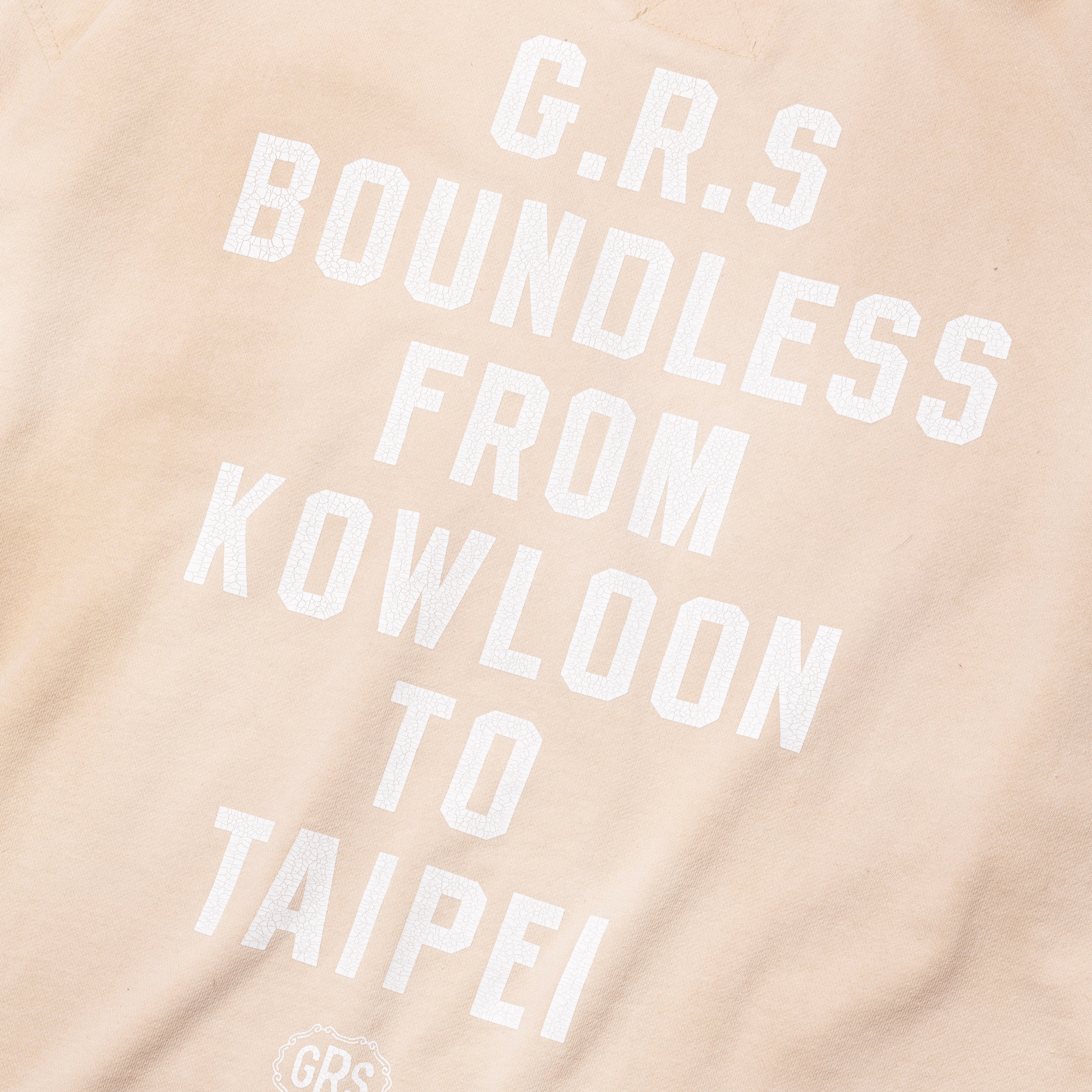 Sun Faded Hand Stencil Heavy Washed "Kowloon City" Tee