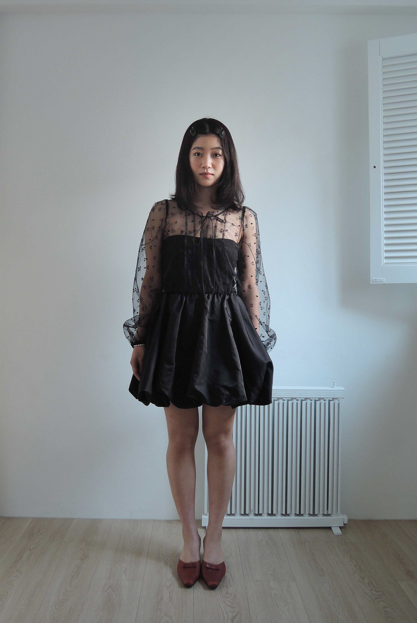 CLOUD TULLE DRESS _BLACK