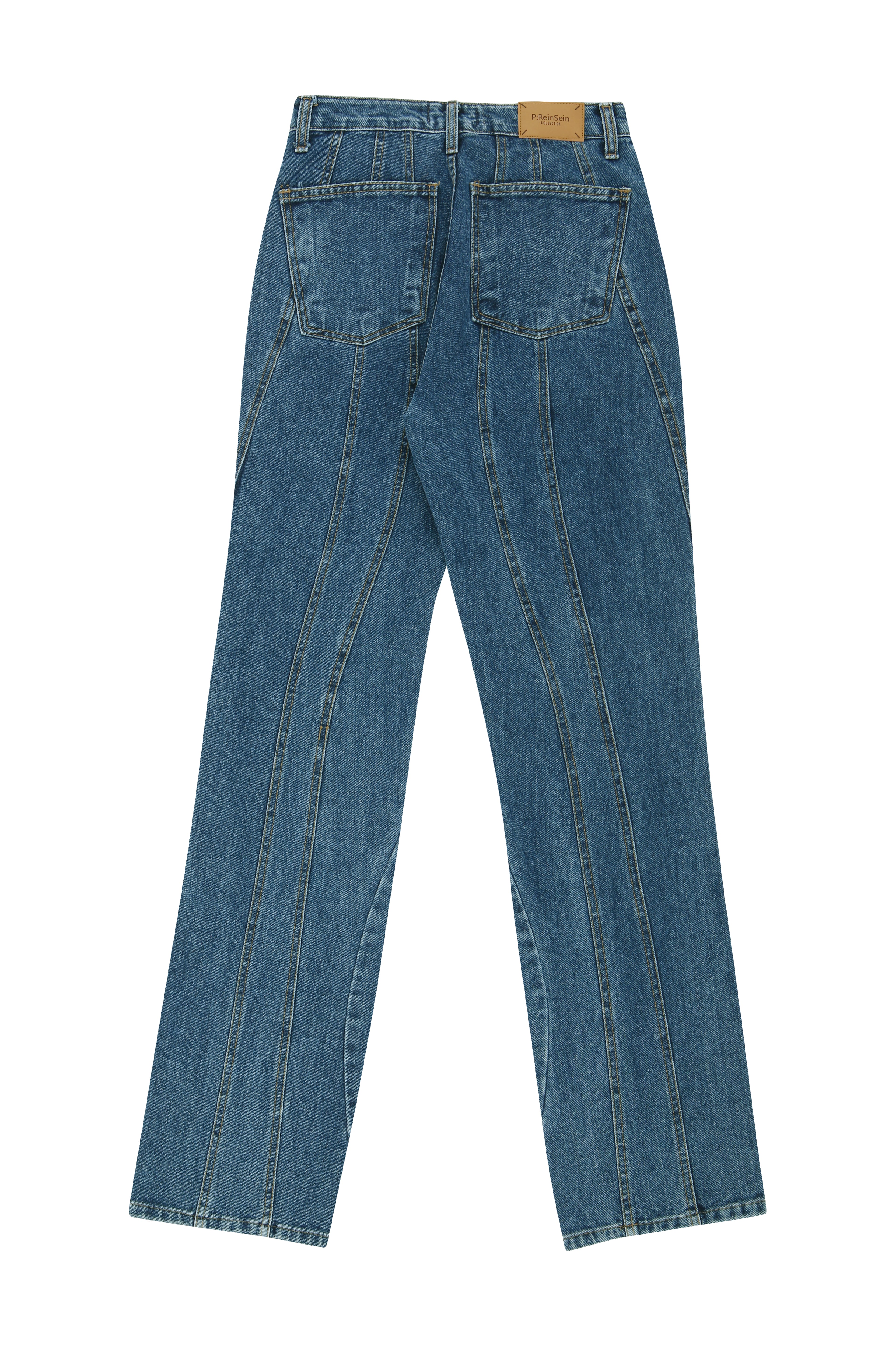 Side Curved Middle Blue Jeans (M)