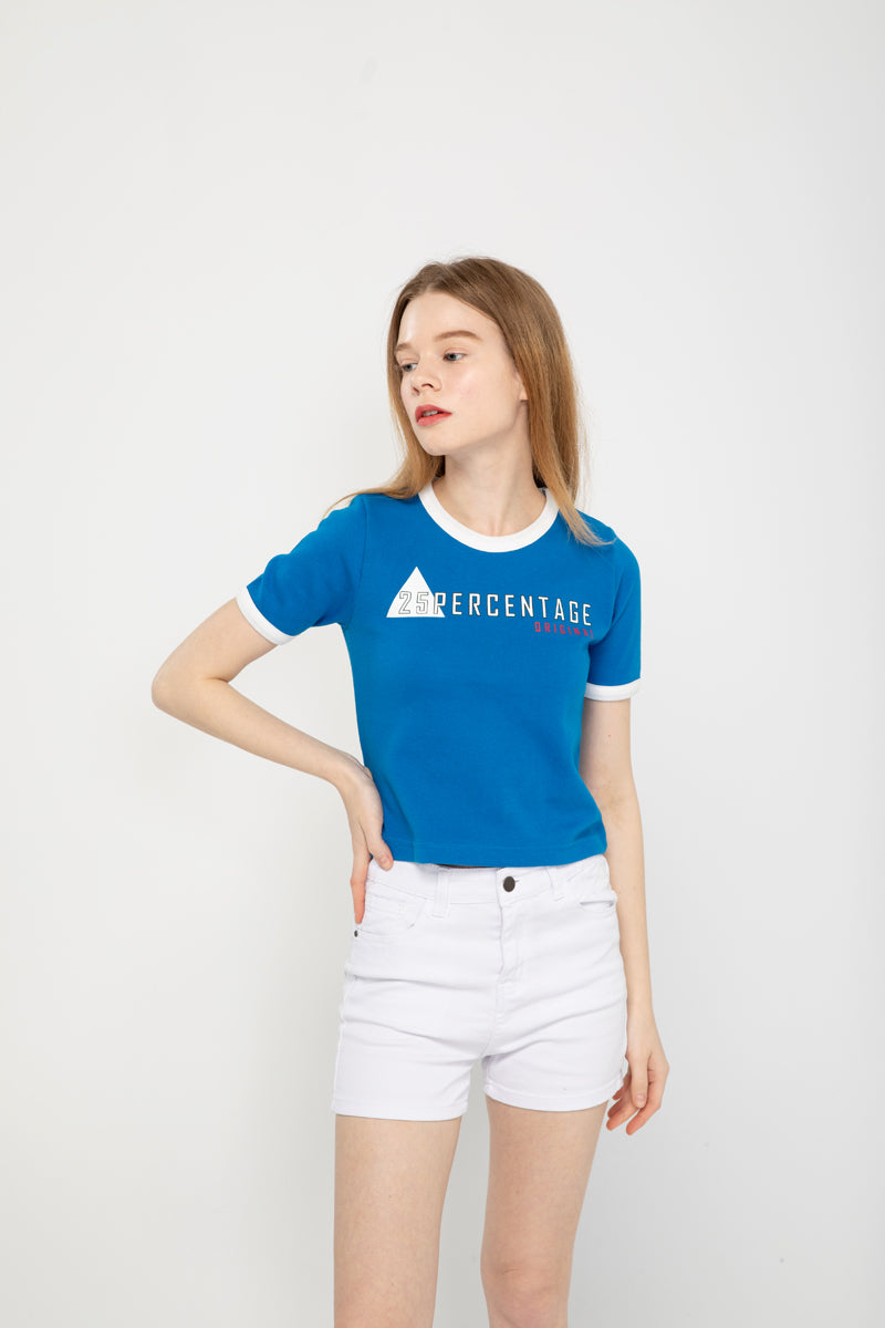 ORIGINAL RINGER CROP T-SHIRT