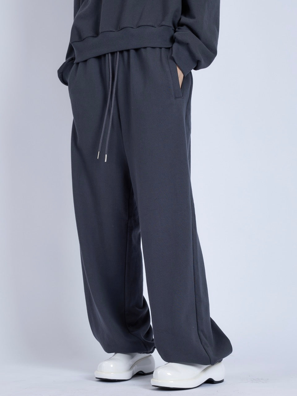 Wide Sweatpants, Charcoal