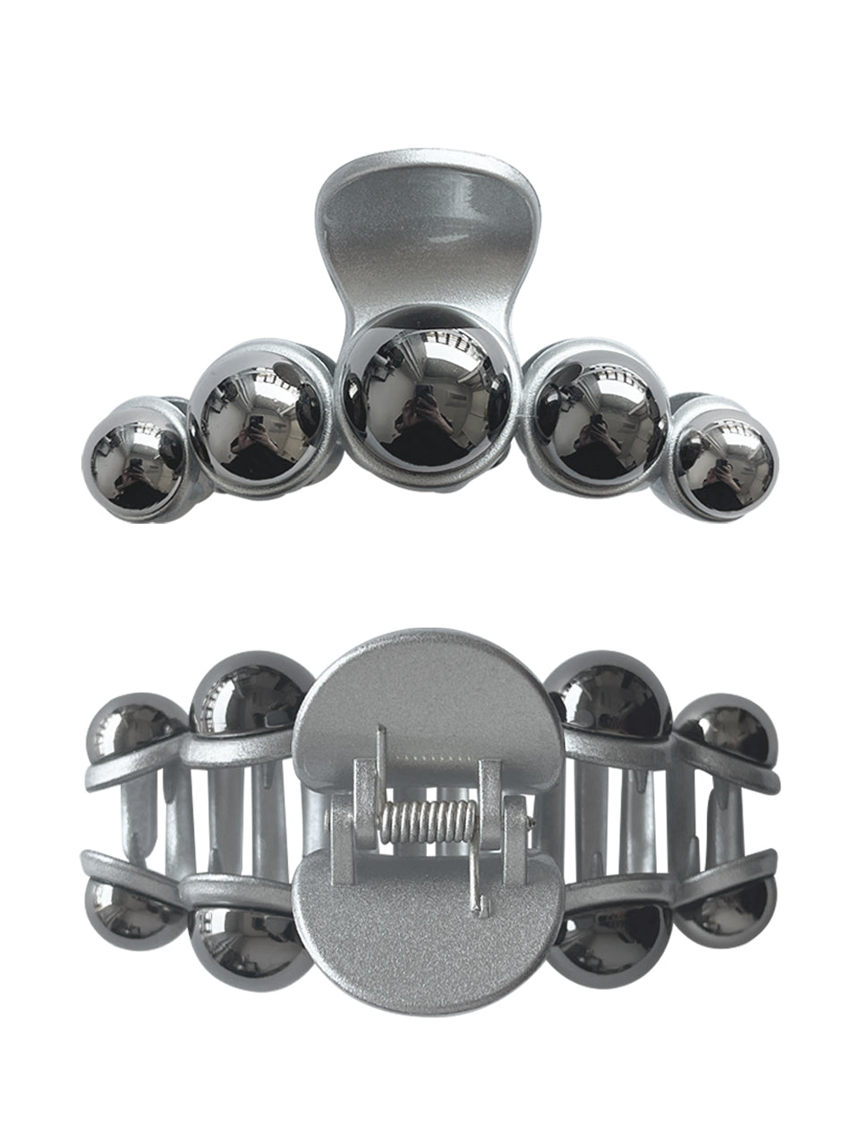 Hair Clip Silver Ball _ ALL SV