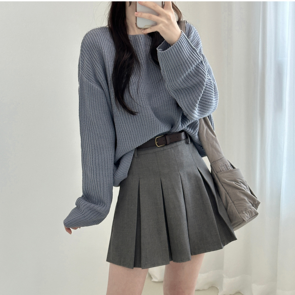 wrinkle mini skirt