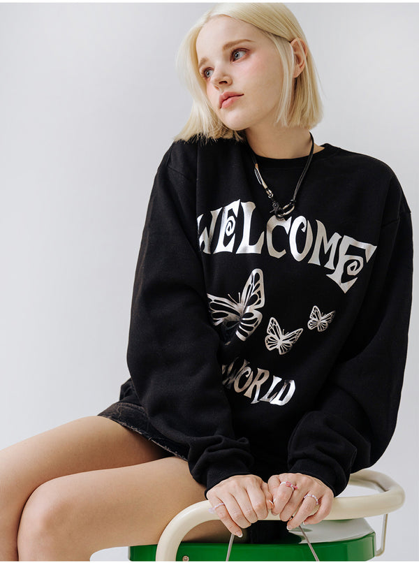 WELCOME BUTTERFLY SWEATSHIRT