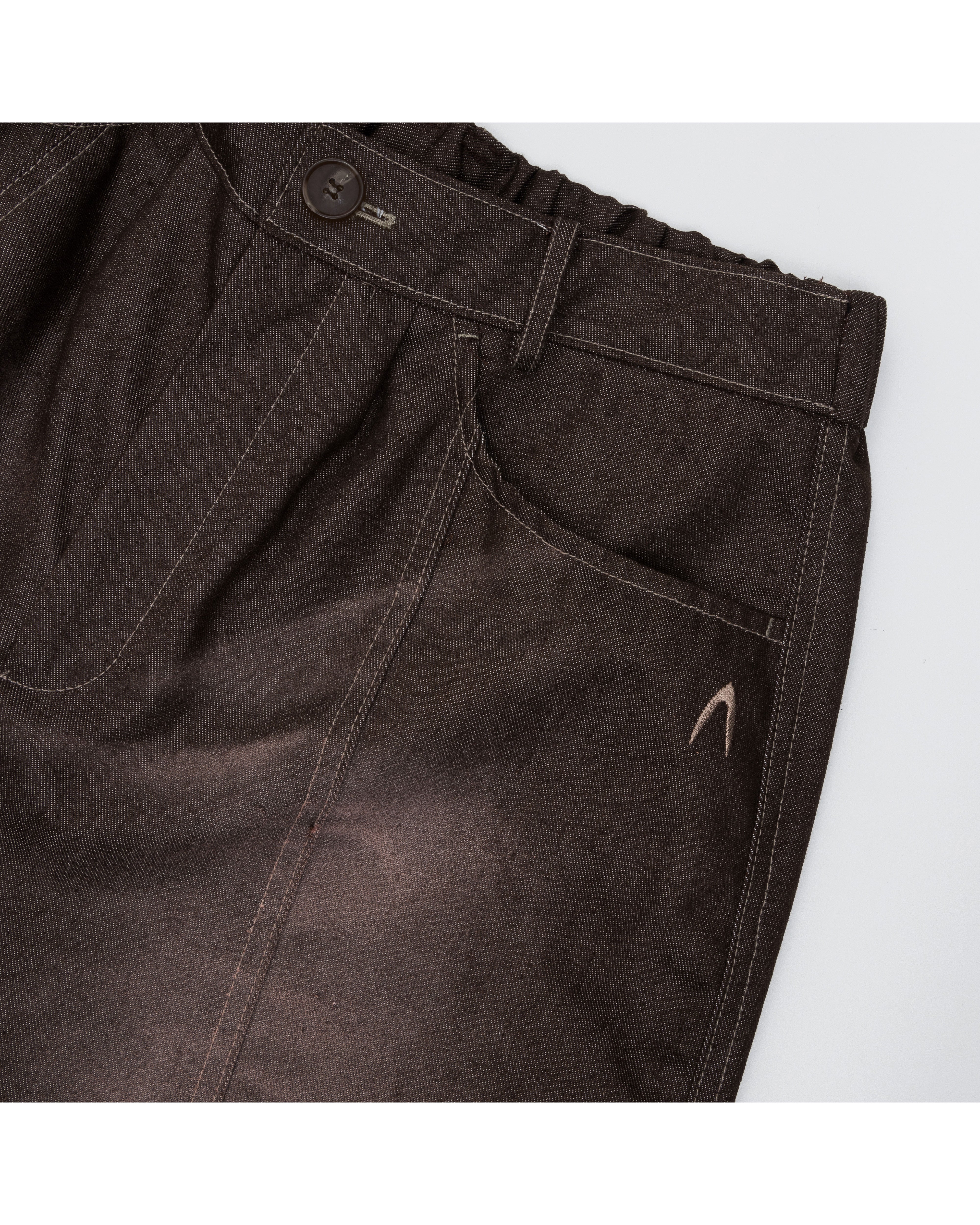 Sprayed Denim Pants (Brown)