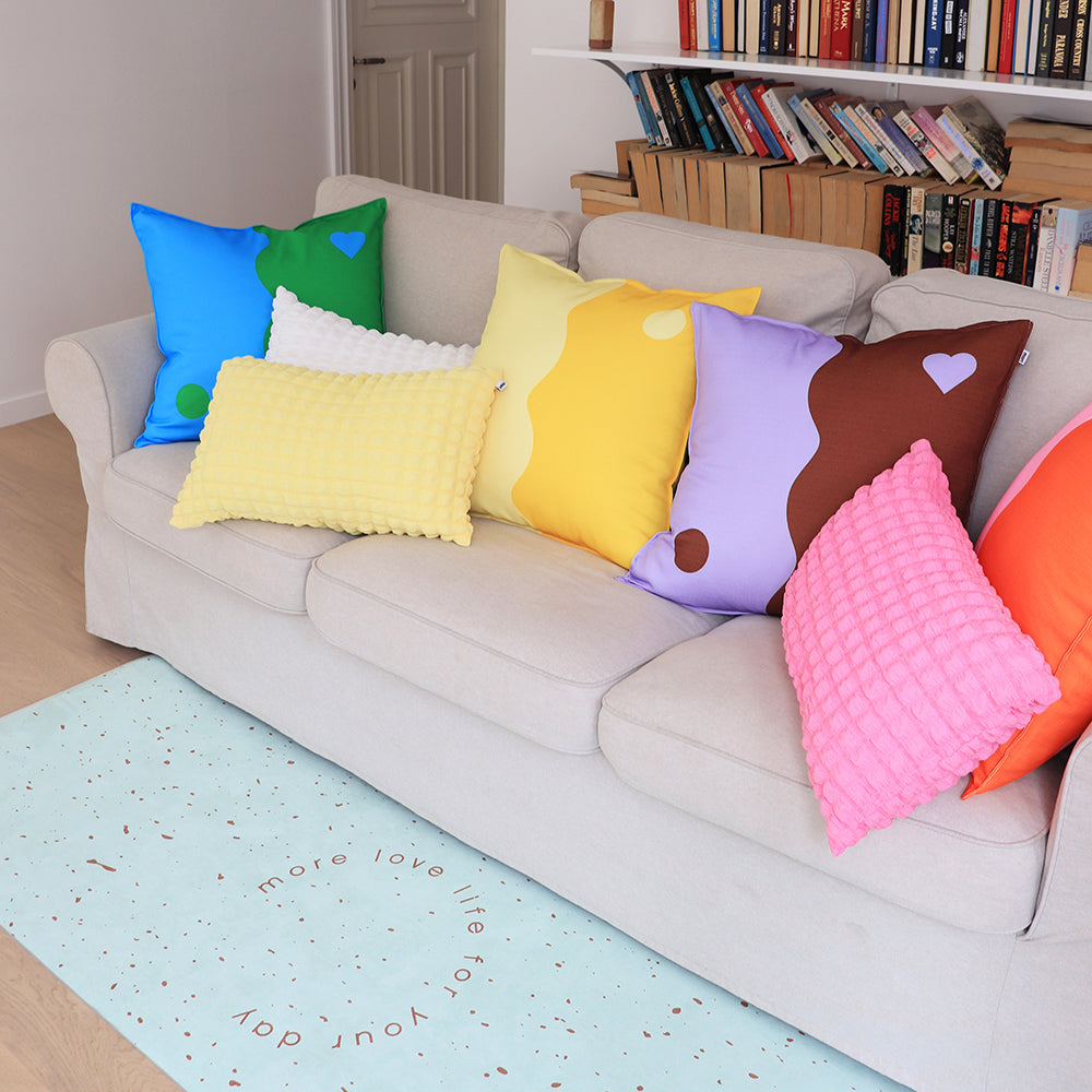 Heart yinyang cushion (4color)