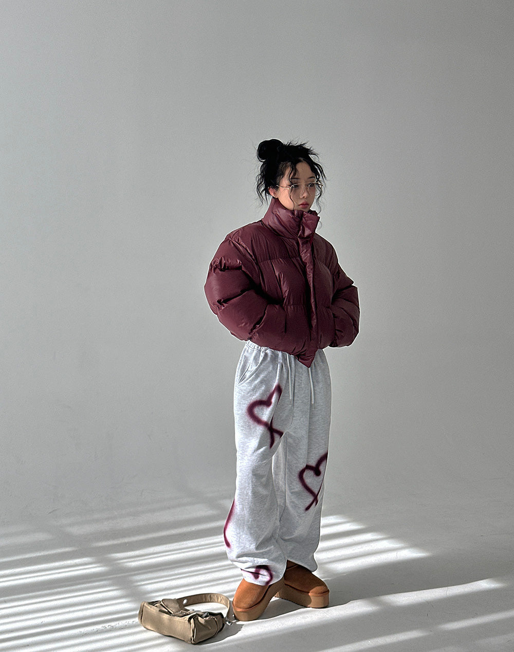 [UNISEX] Heart String Wide Jogger Pants