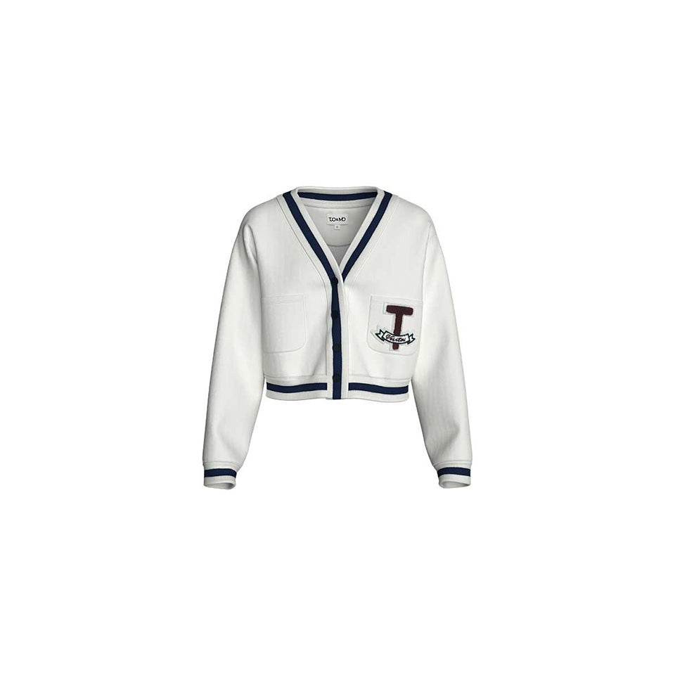 カレジエイトカーディガン / Collegiate Cardigan [White]