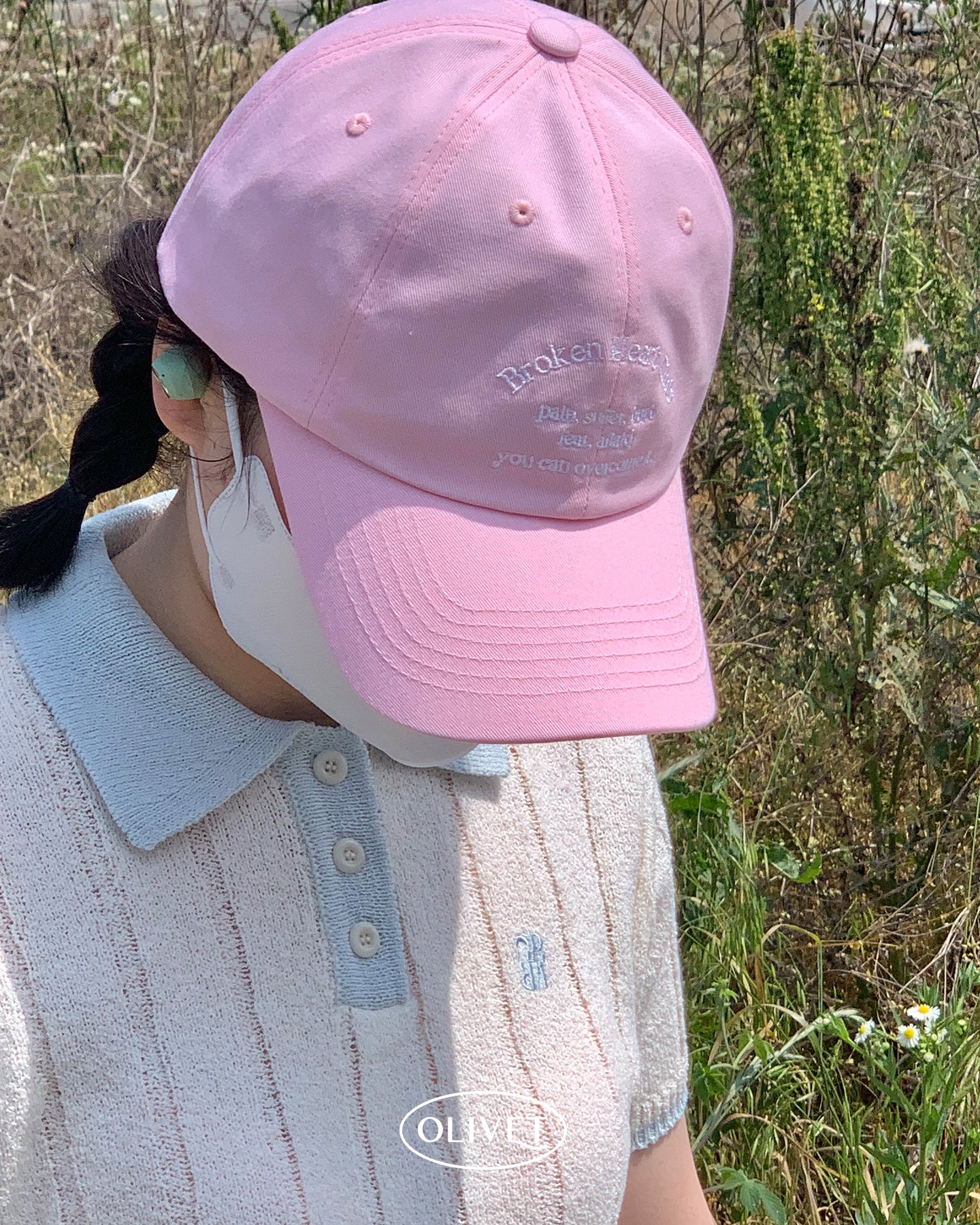 broken heart club ball cap (pink)