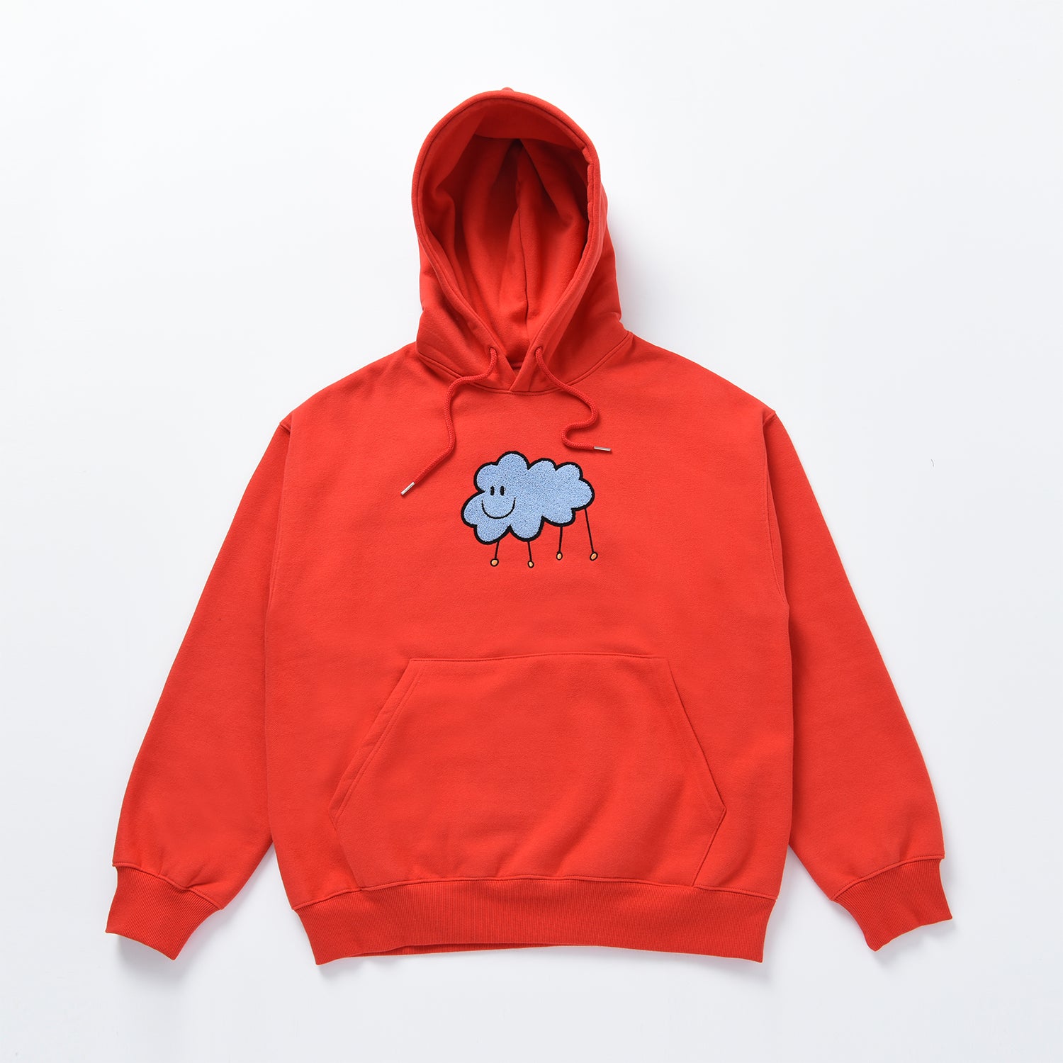 Dominant Cloud Embroidery Dried Hoody_RED