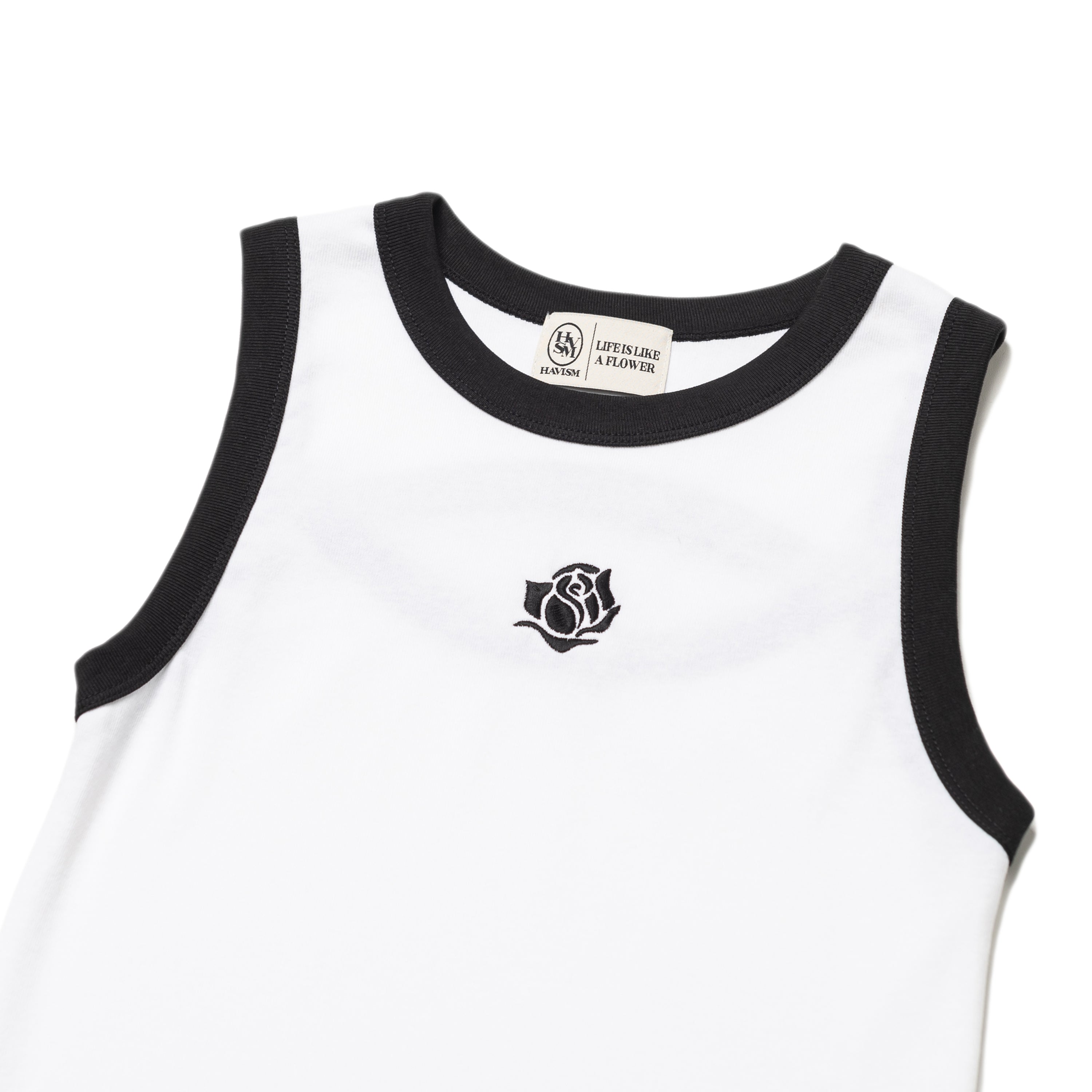 ROSE RINGER SLEEVELESS(WHITE)