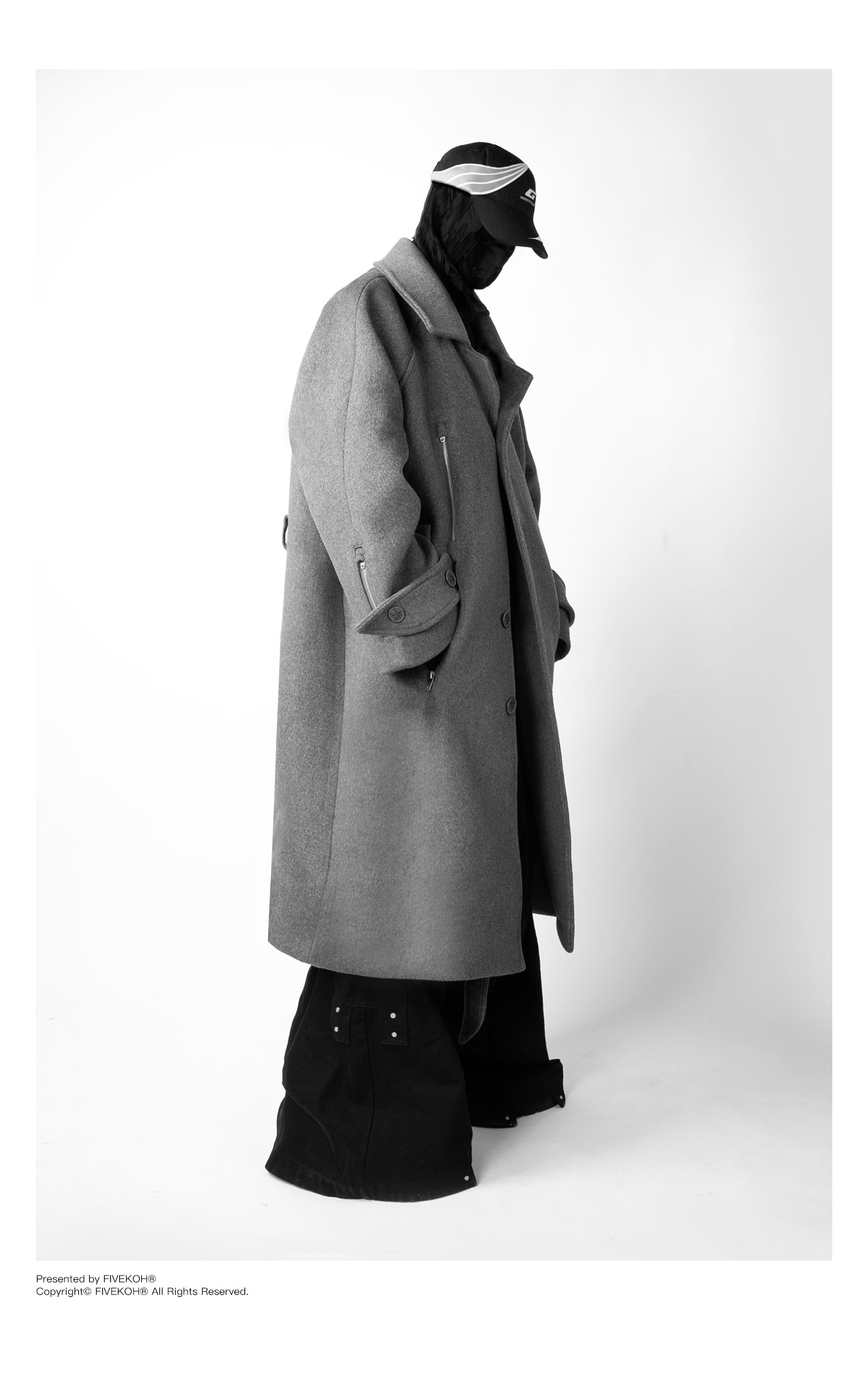 Heavy Shape Premium Gray Wool Coat