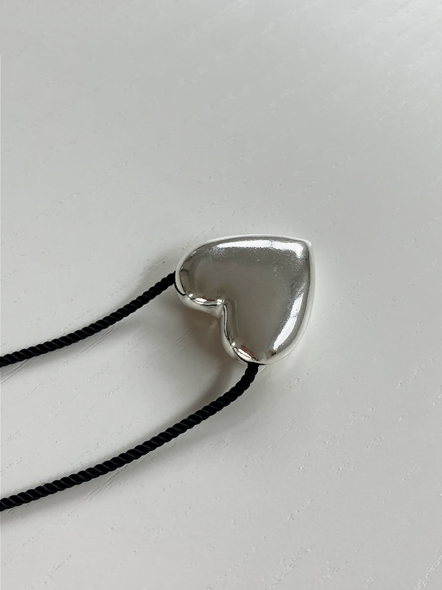 [92.5silver] mannish heart necklace_VER.2