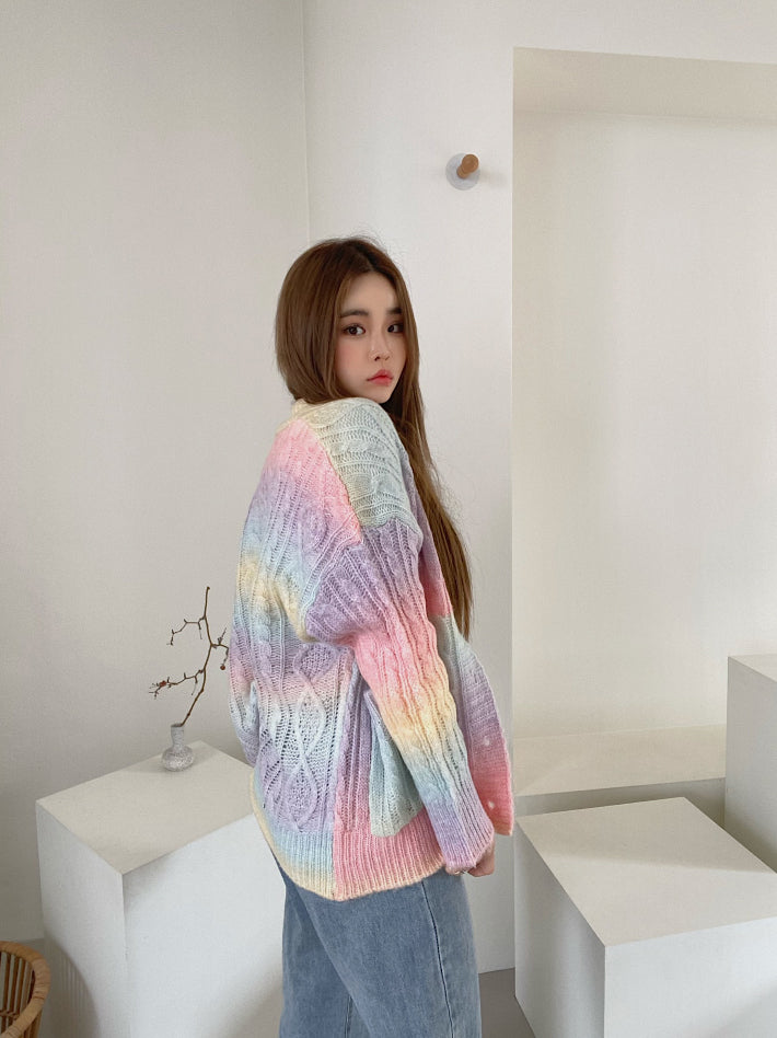 rainbow cardigan